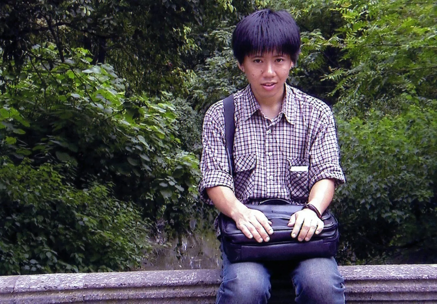 上海植物園の園内を走り回る電気自動車