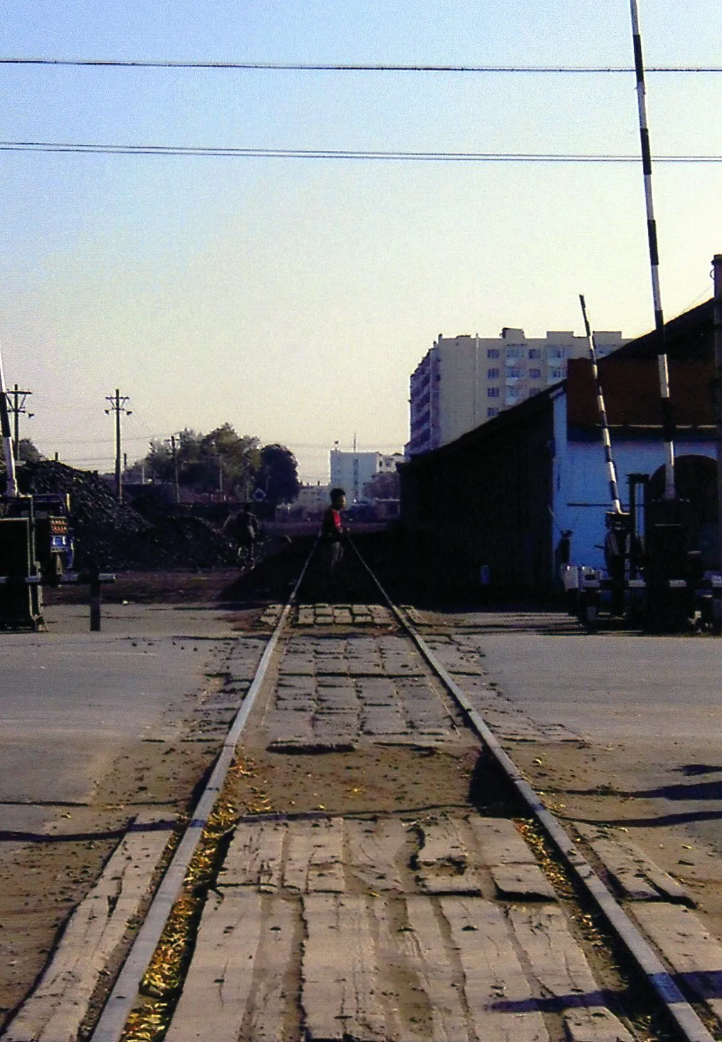 ハルビン市731部隊罪証陳列館の施設付近にある廃線