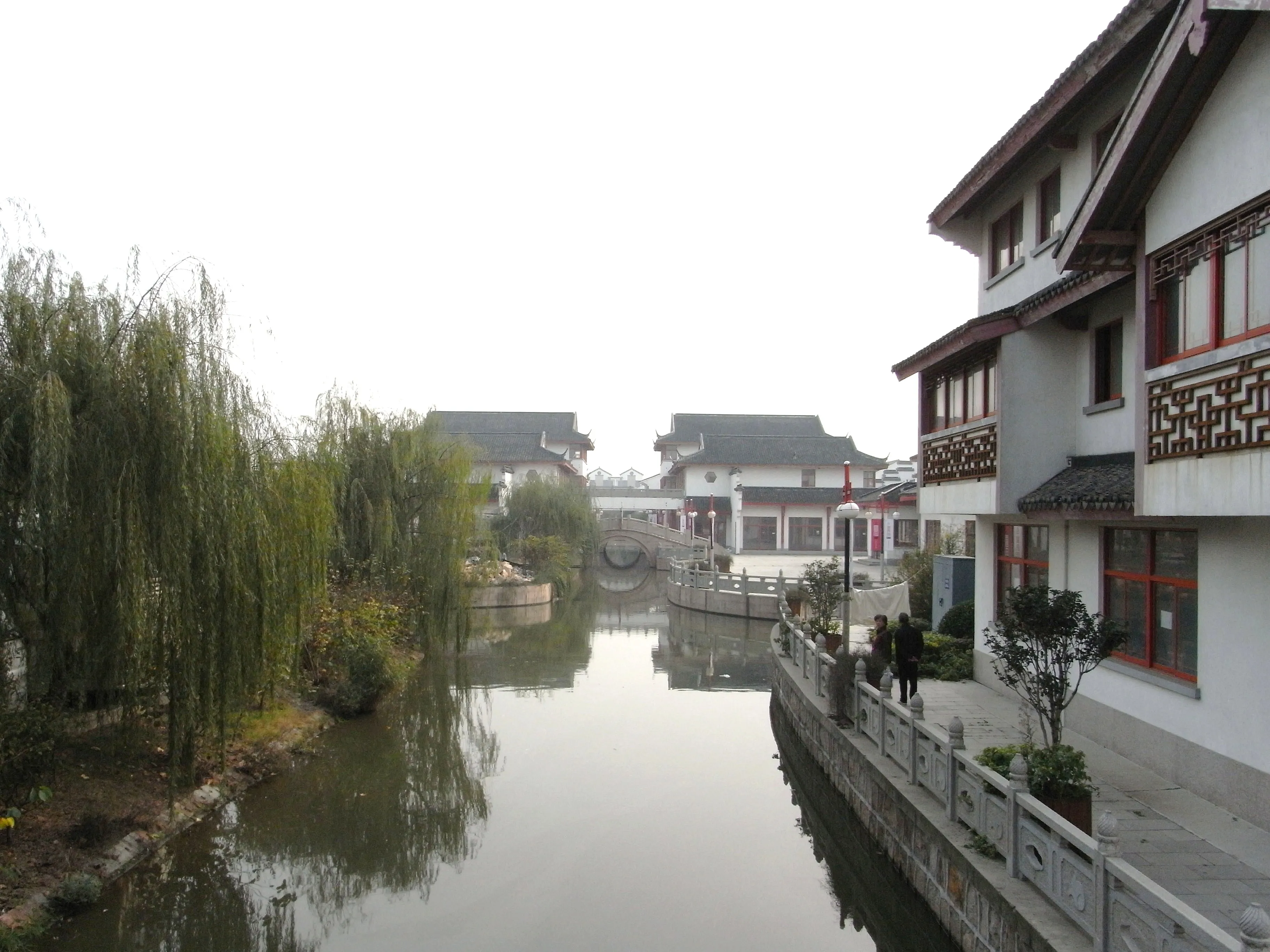 周庄の駐車場付近の風景
