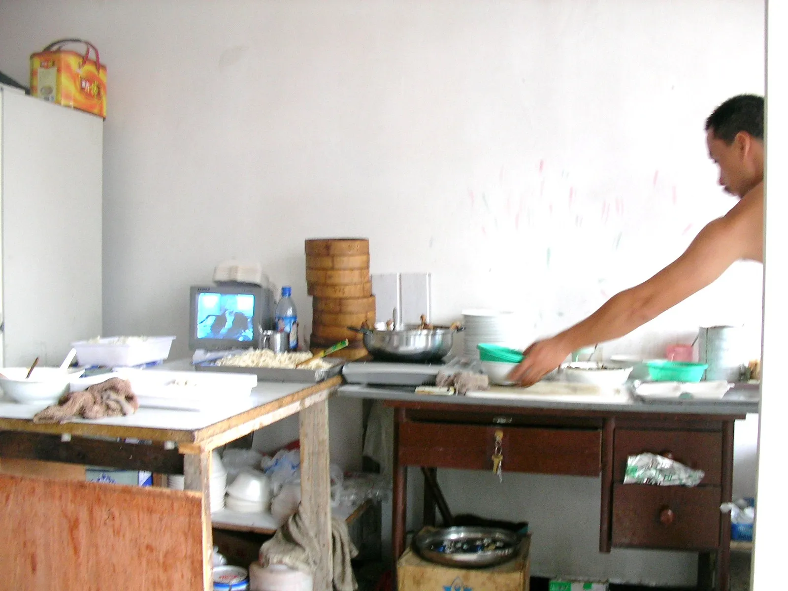 三岔港村の小さな食堂