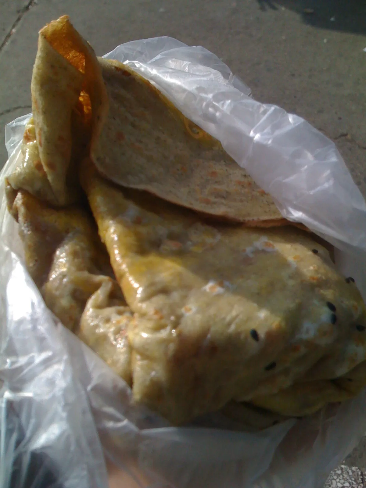 苹果園駅で食べた焼餅