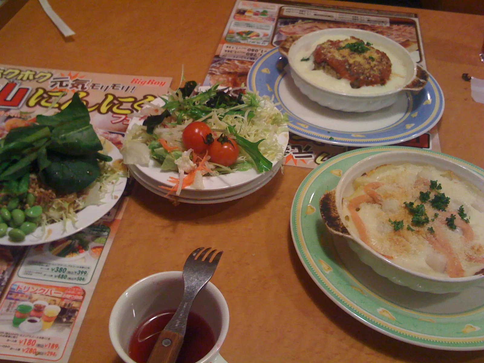 帰国後に食べたファミレスのご飯