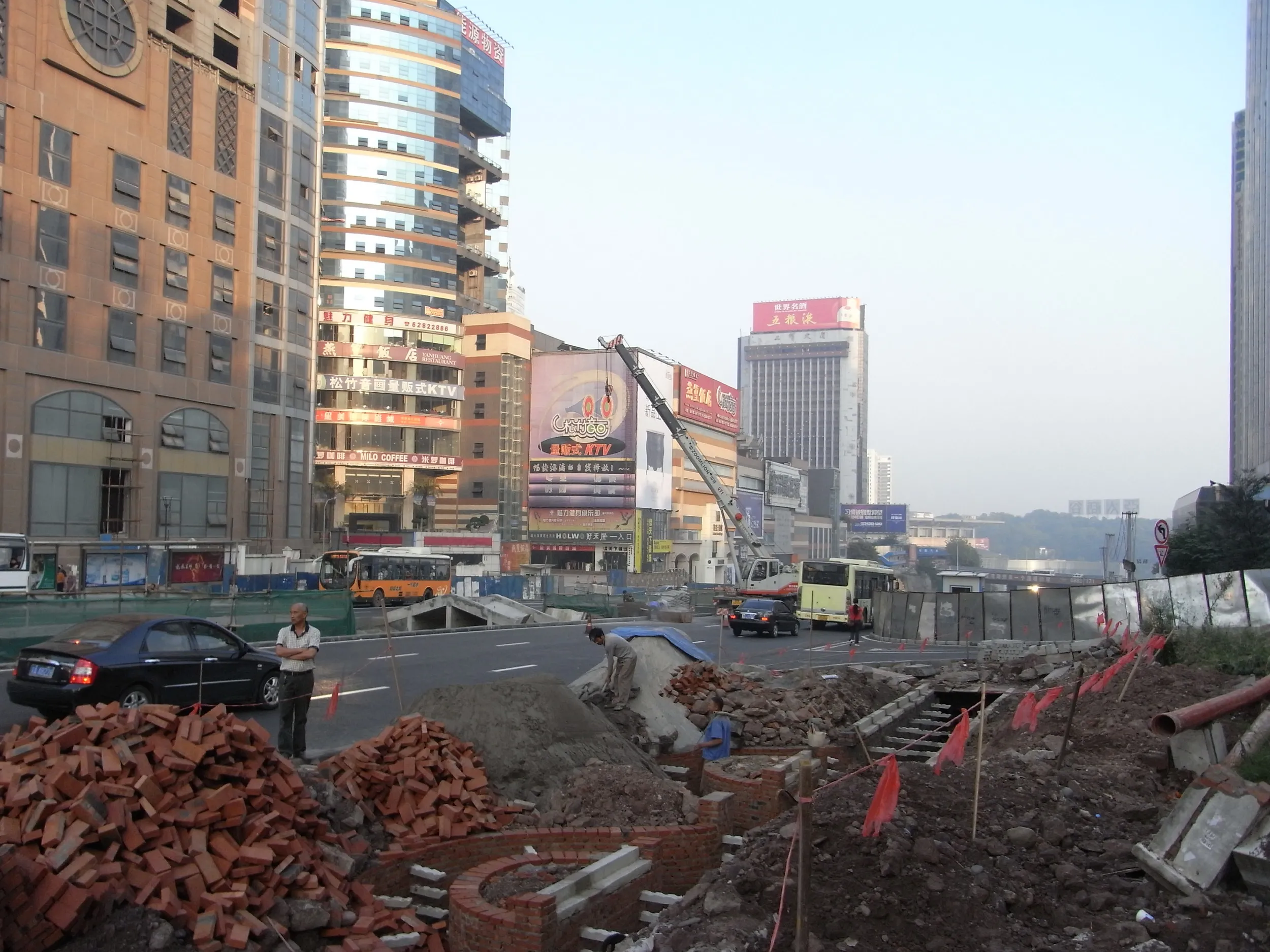 南坪汽車站付近の風景