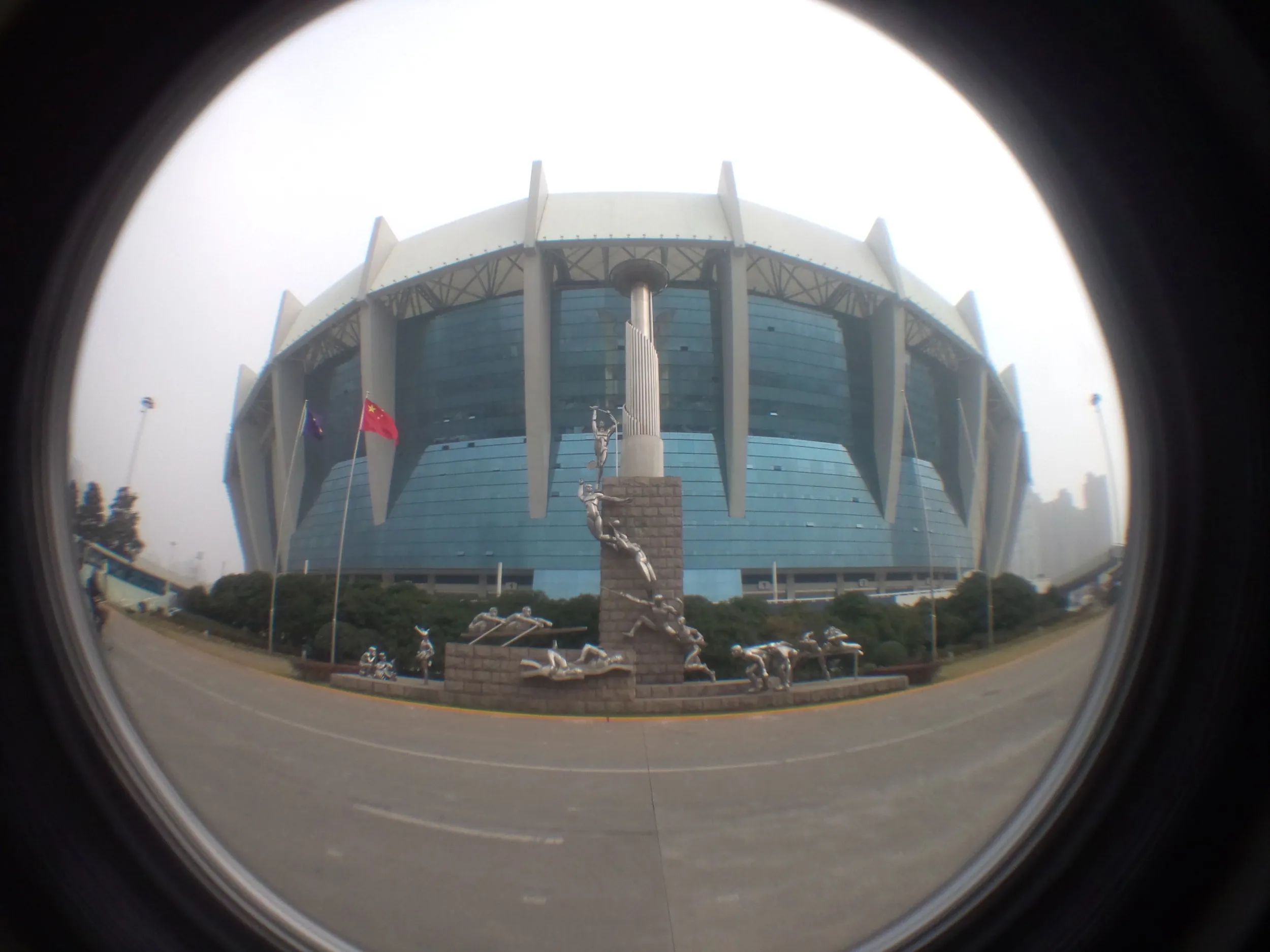 上海体育館付近の風景