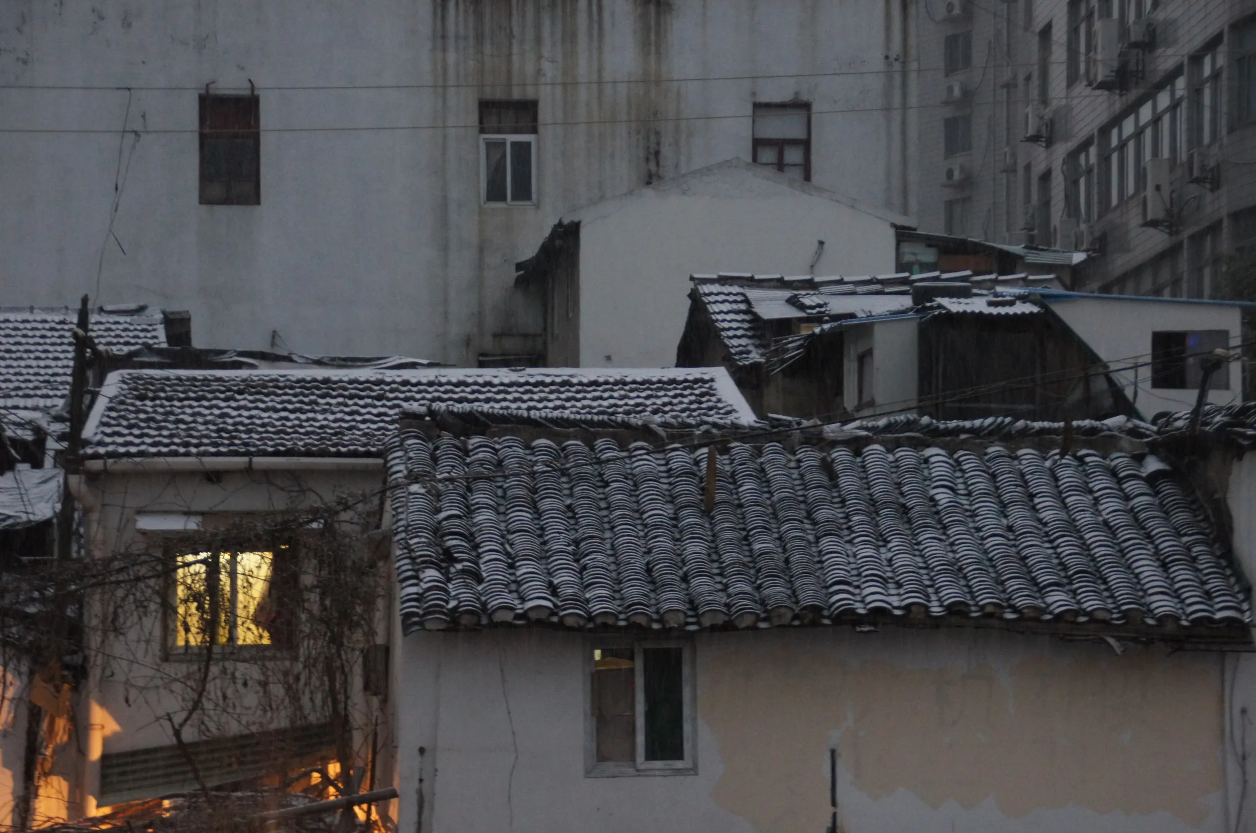 雪景色の新閘路付近