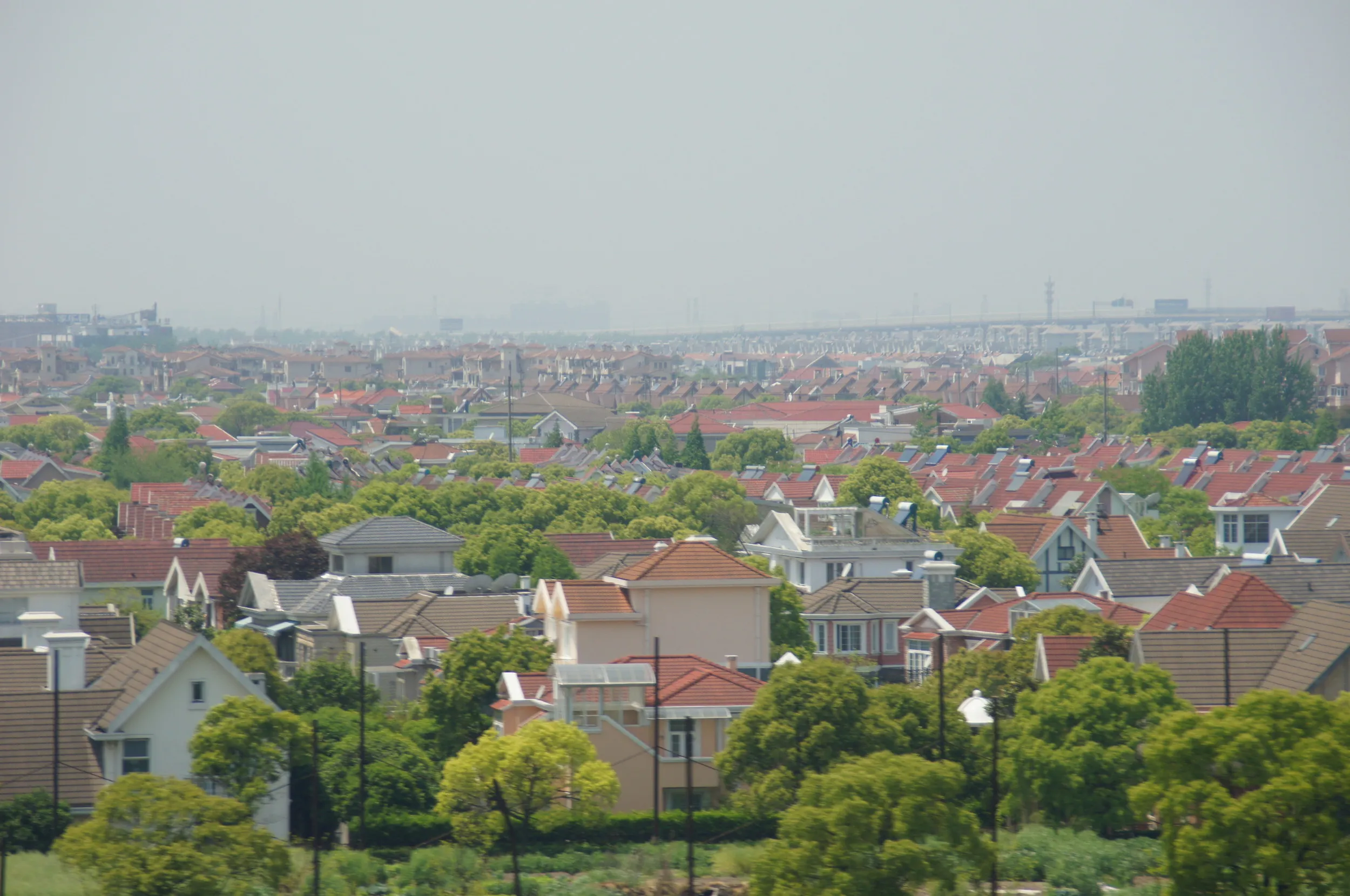 上海～杭州間の車窓風景