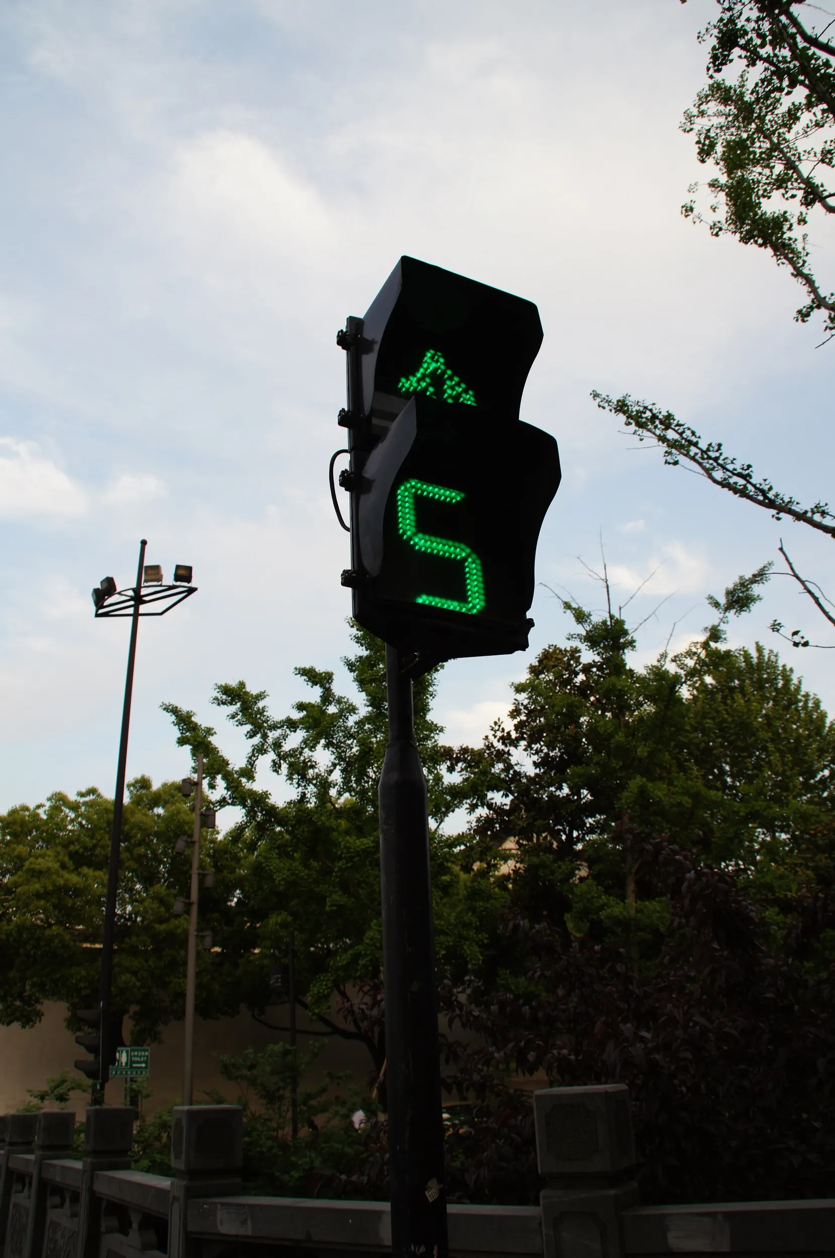 中河南路と望江路の交差点の信号機