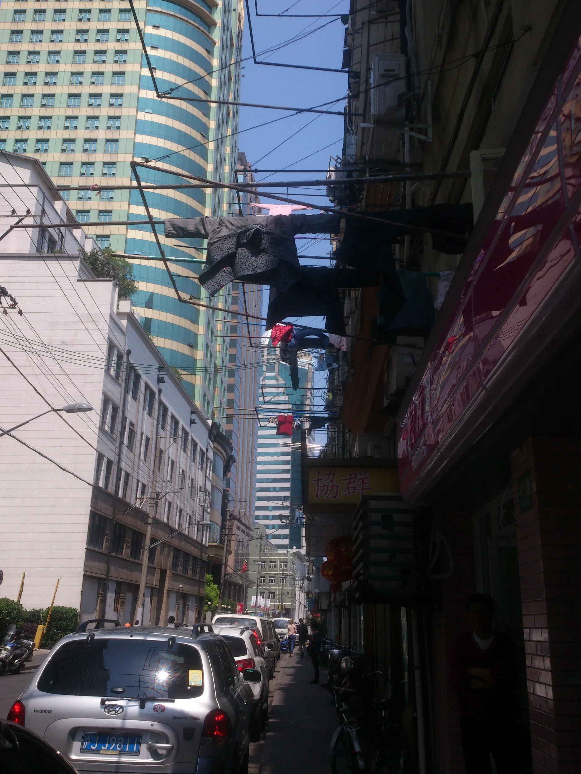 人民広場付近の路地