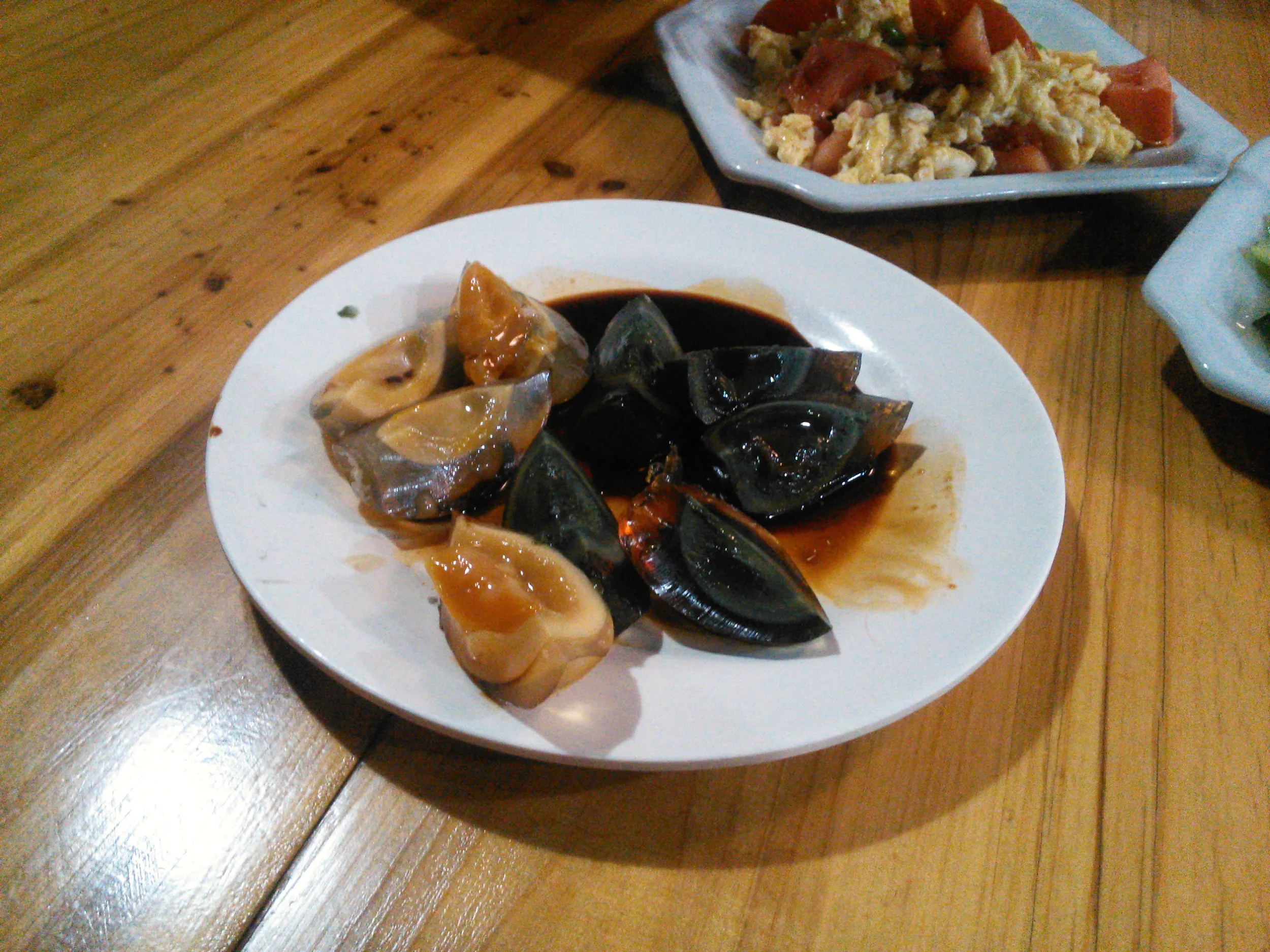 皮蛋と豆腐料理