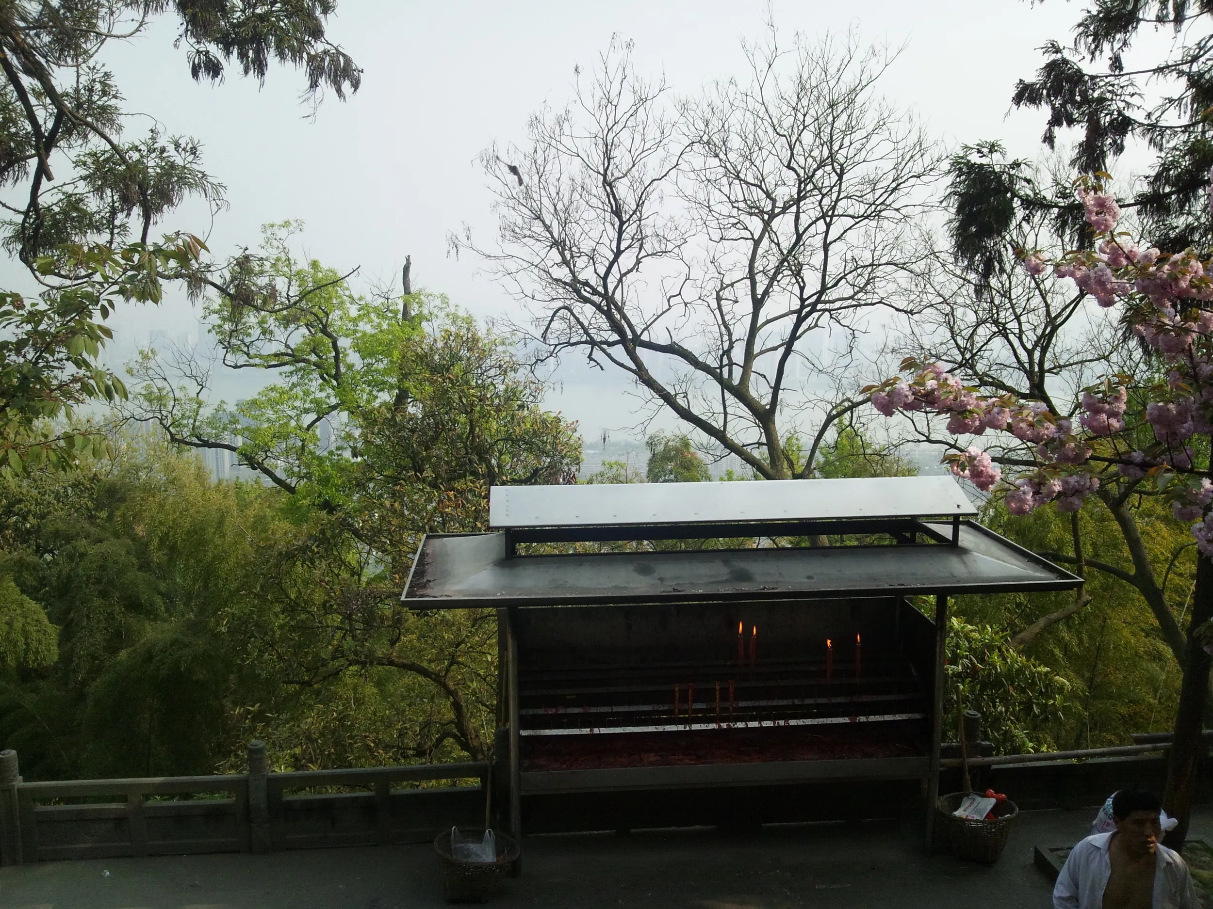 玉皇山へ登る。福星観から望む杭州の街並み