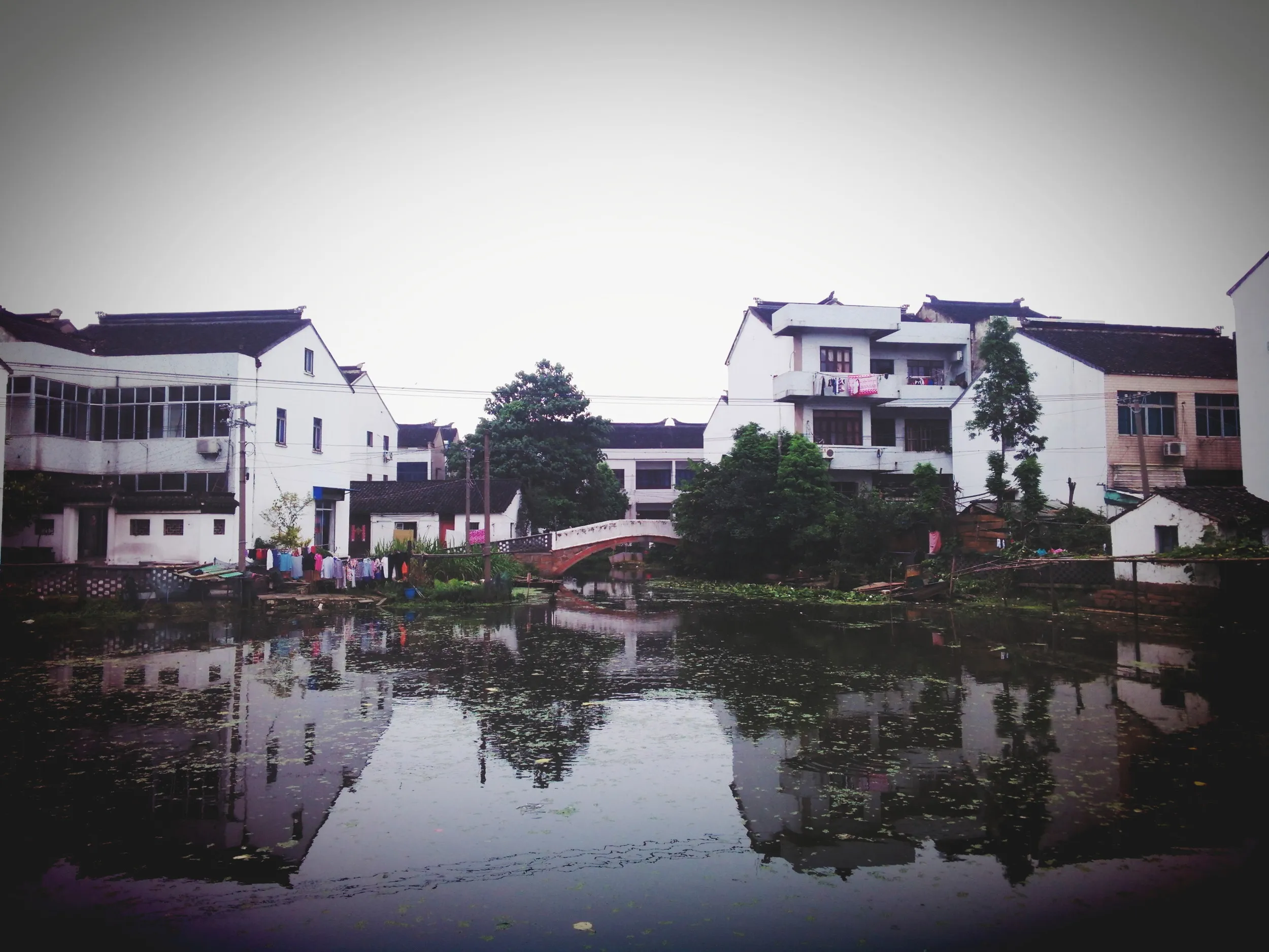 蘇州虎丘湿地公園付近の民家