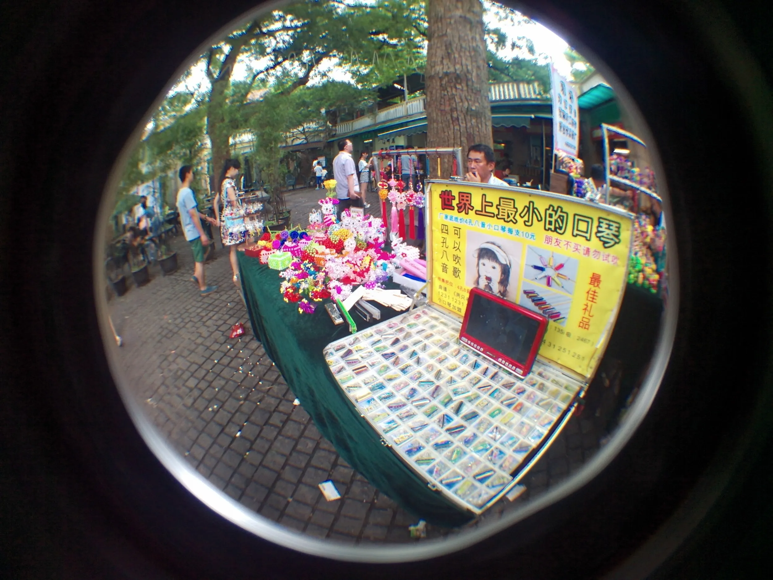 市場で売られていたハーモニカ