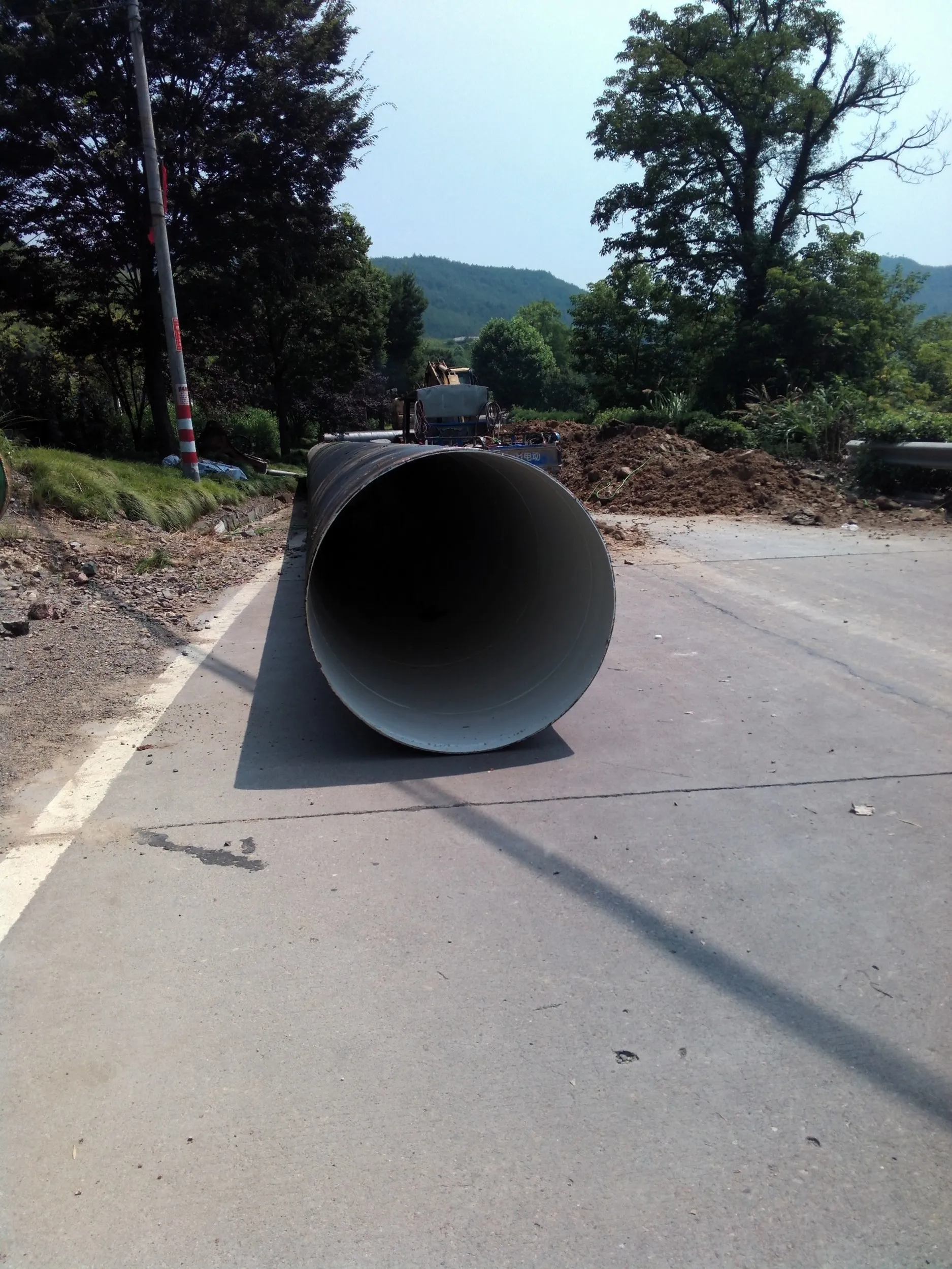 道が工事で塞がれていた