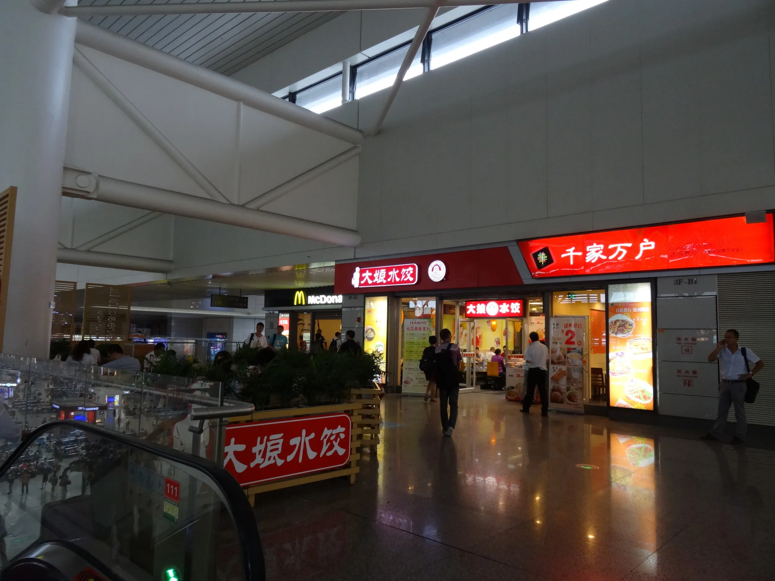 上海虹橋駅の待合室