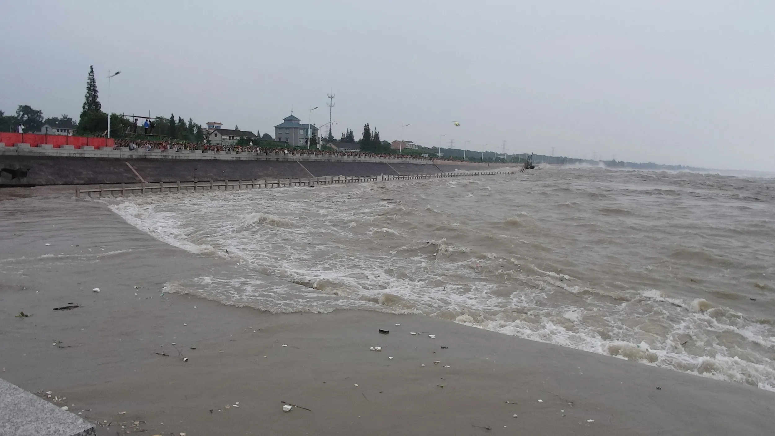 銭塘江の大潮・逆流を見る