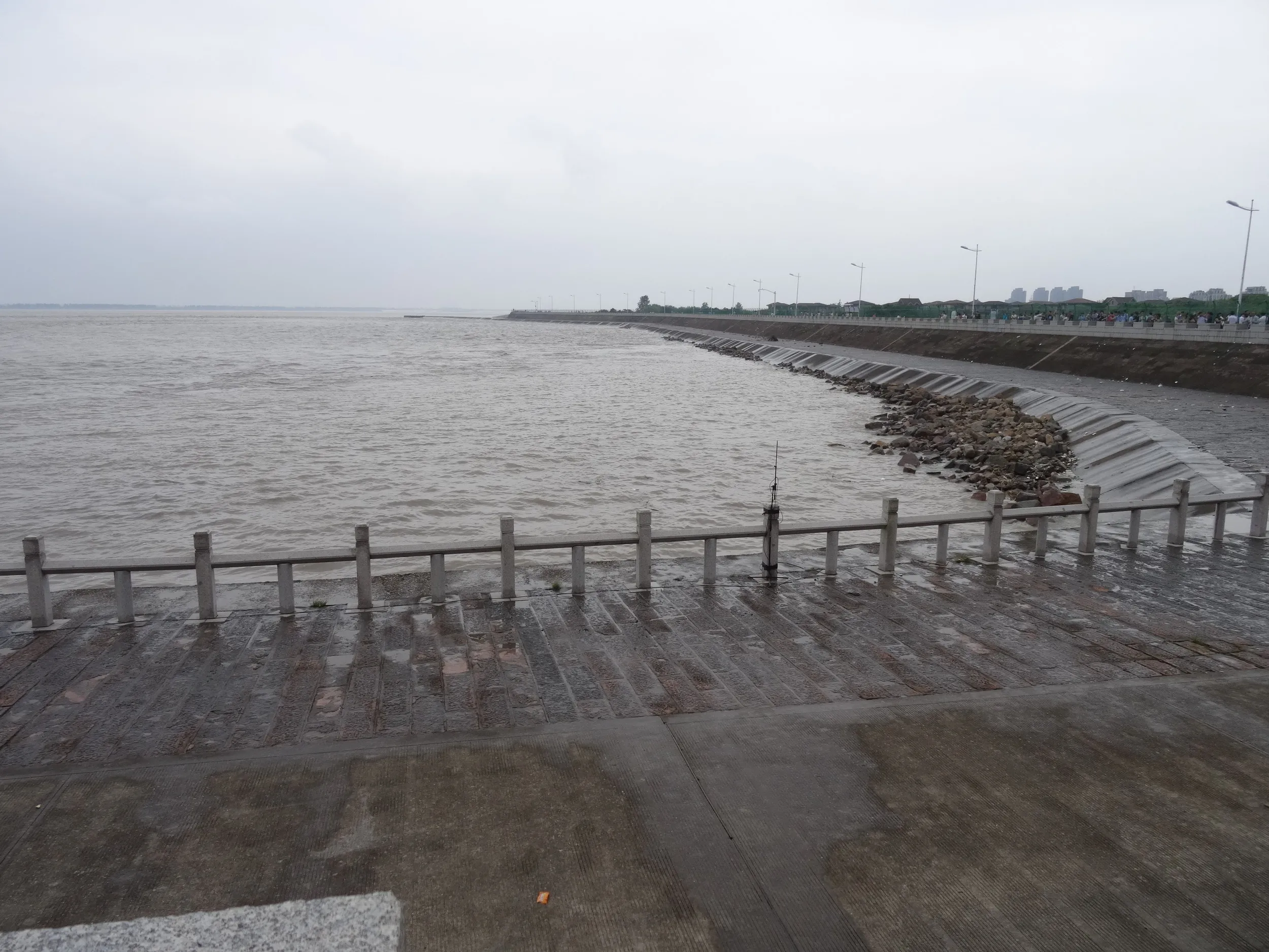 大潮が去った後の銭塘江