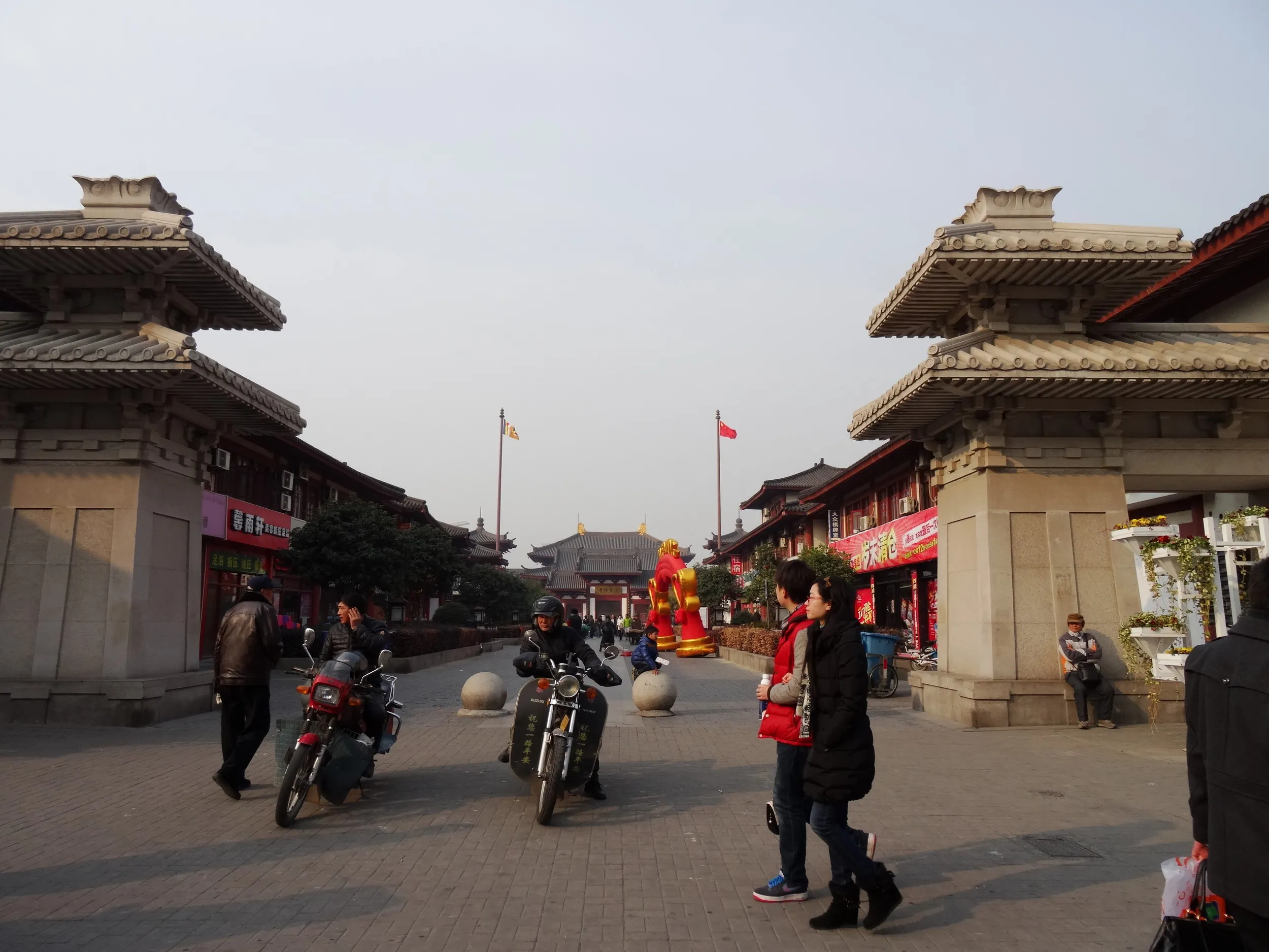 南翔老街、歩行者天国付近の風景