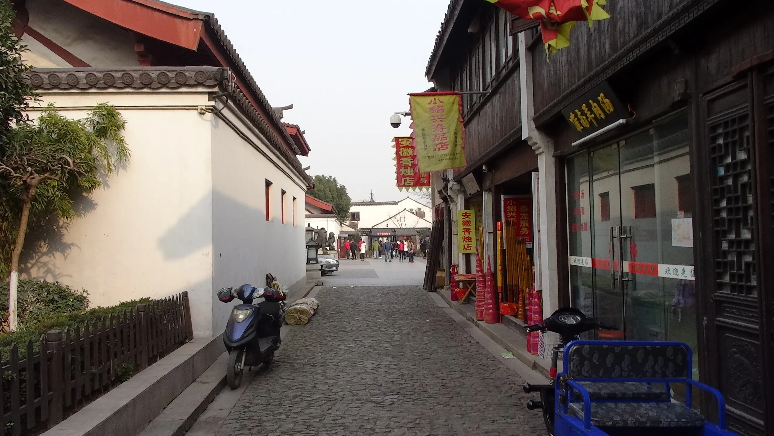 南翔老街、歩行者天国を観光