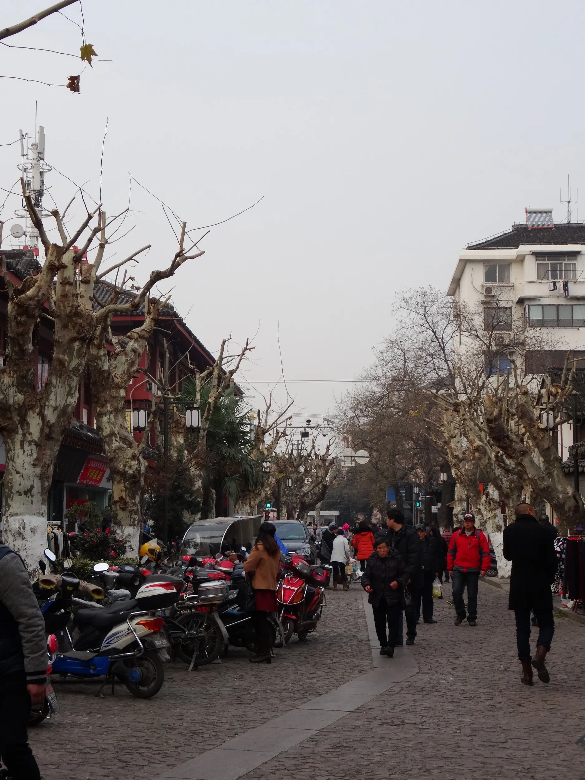 南翔老街、歩行者天国を観光