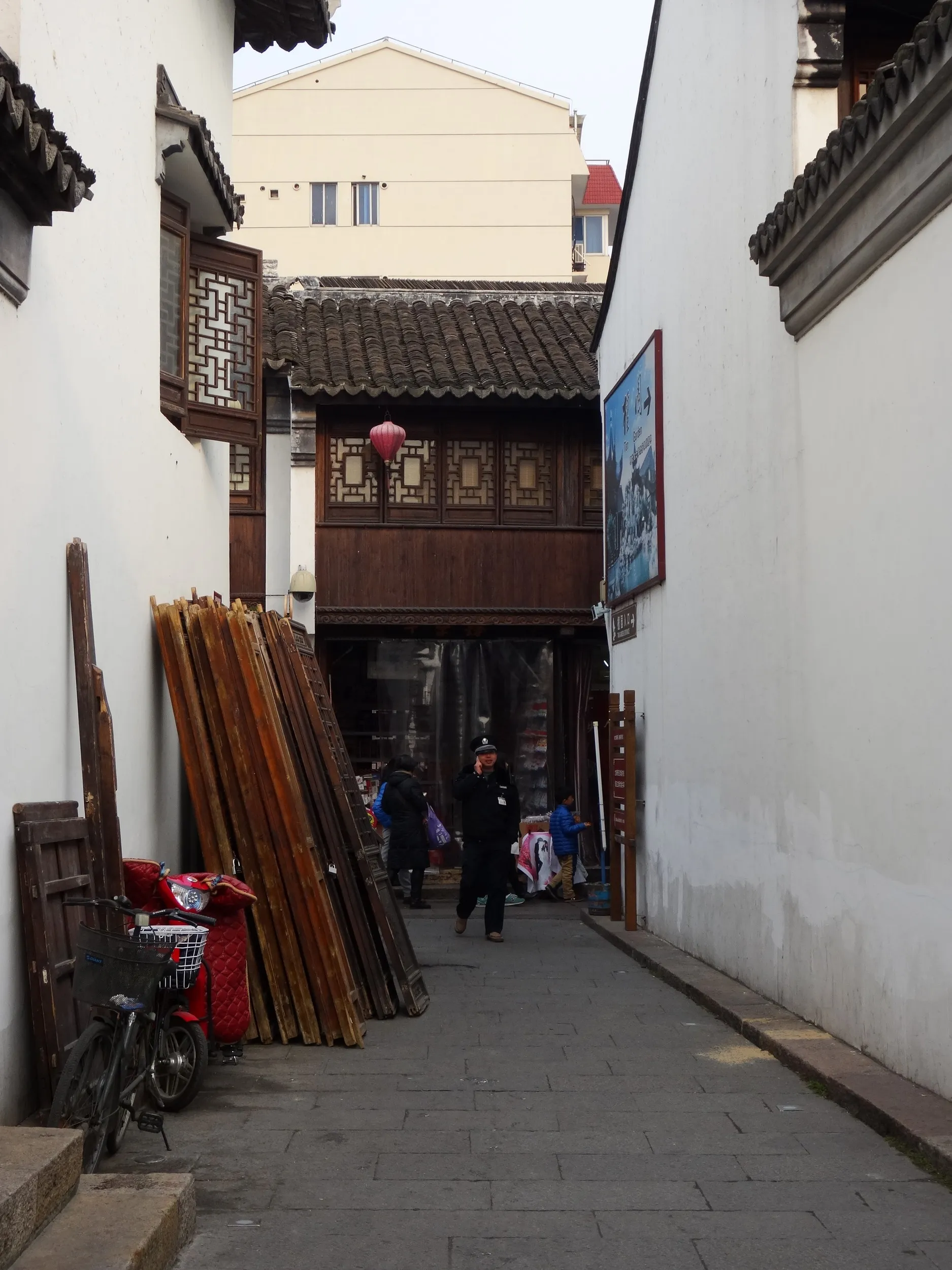 南翔老街、歩行者天国を観光