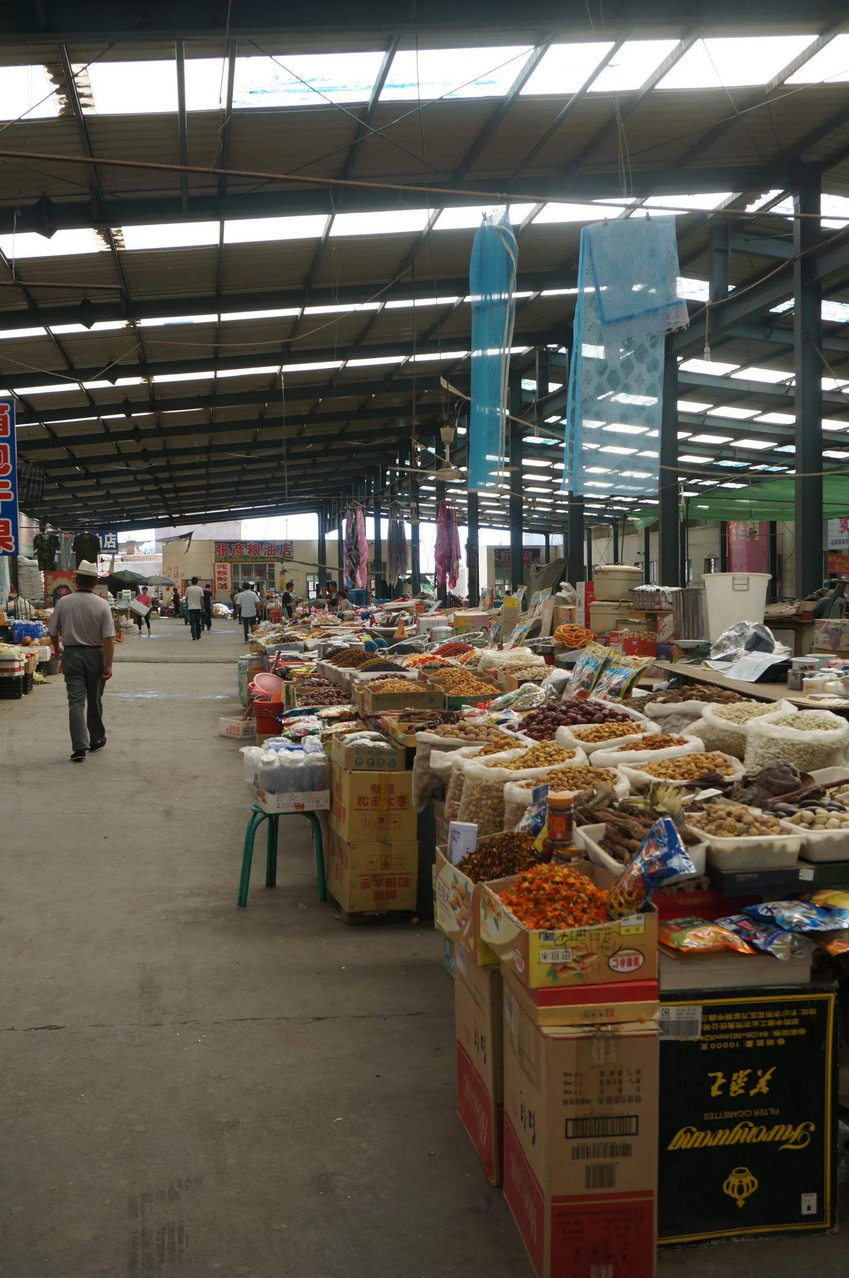 大河沿鎮の市場周辺