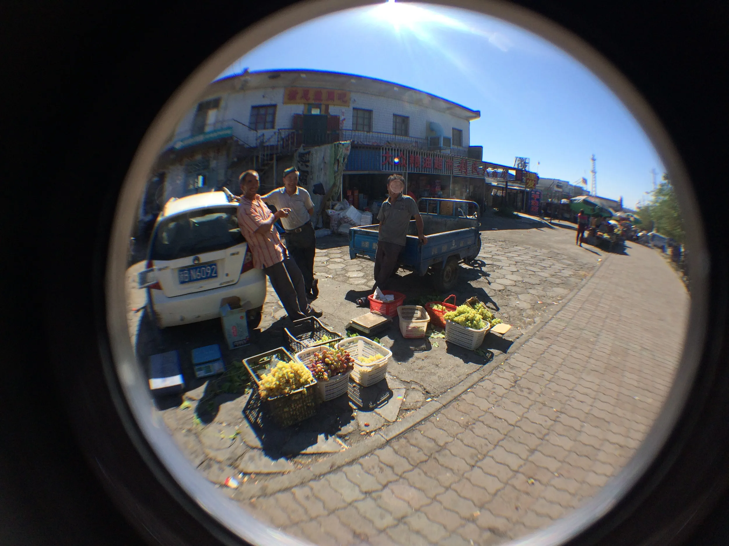 大河沿鎮の市場周辺