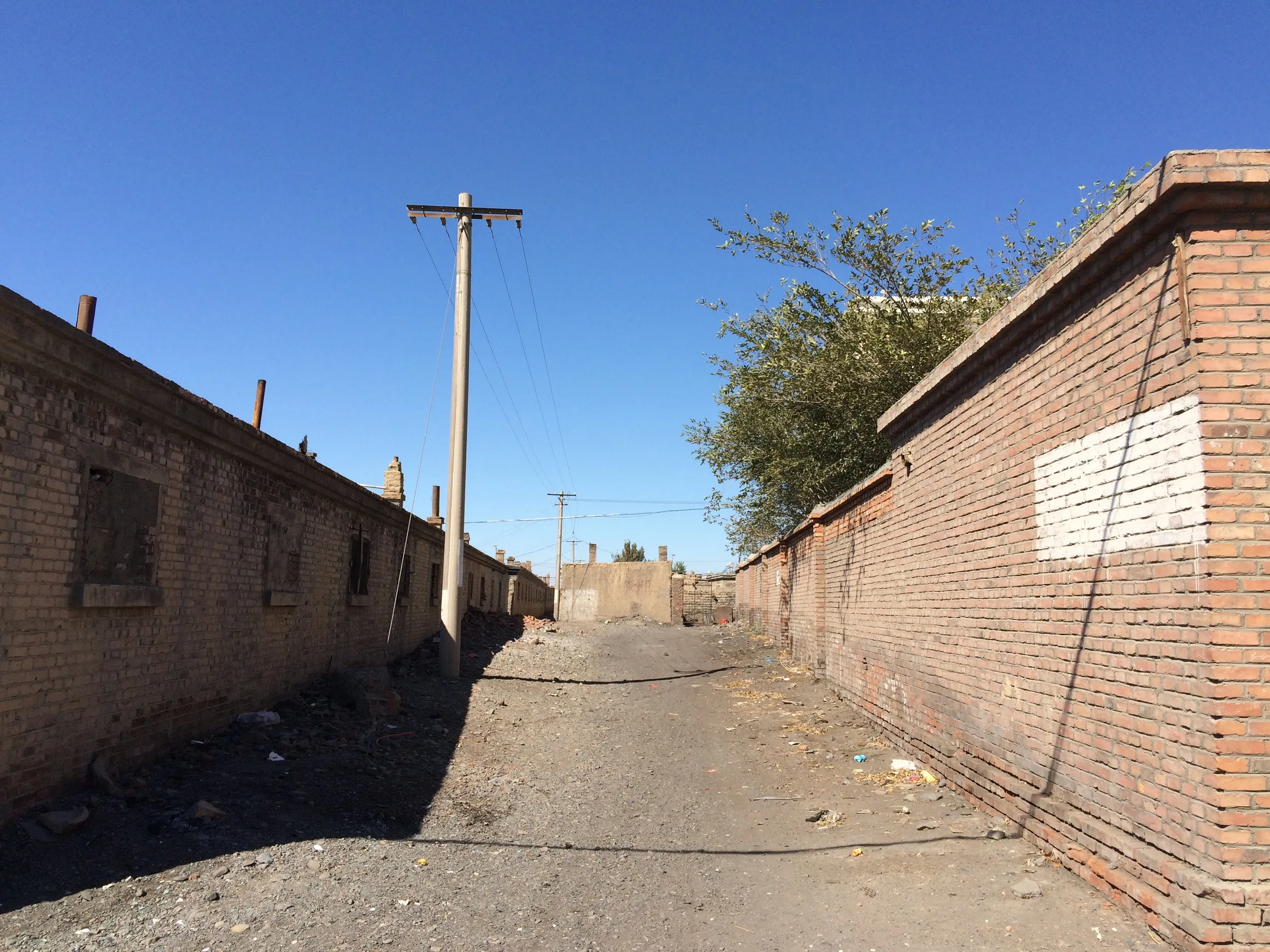 大河沿鎮の市場周辺