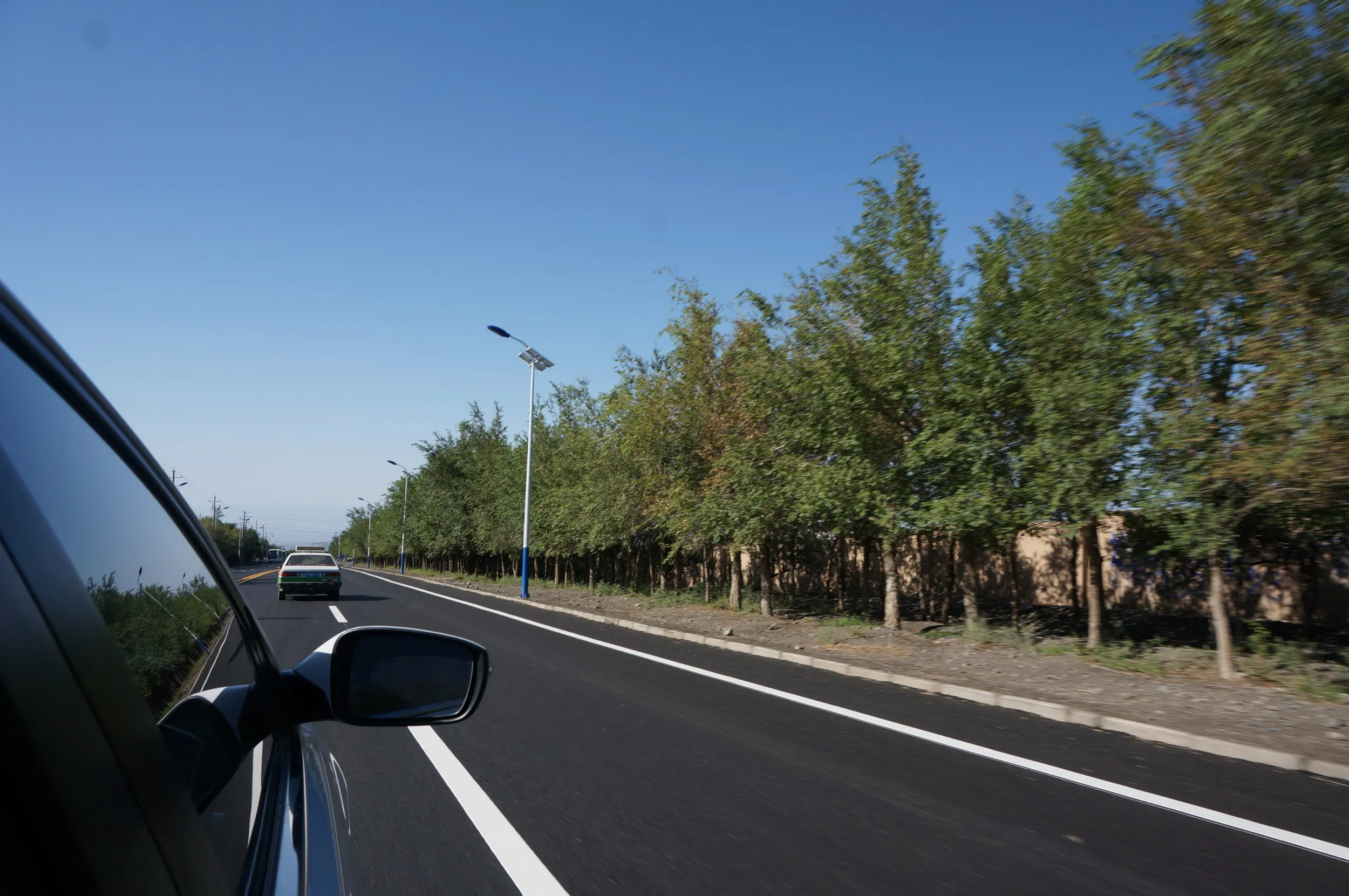 大河沿鎮から交河故城へ向け出発