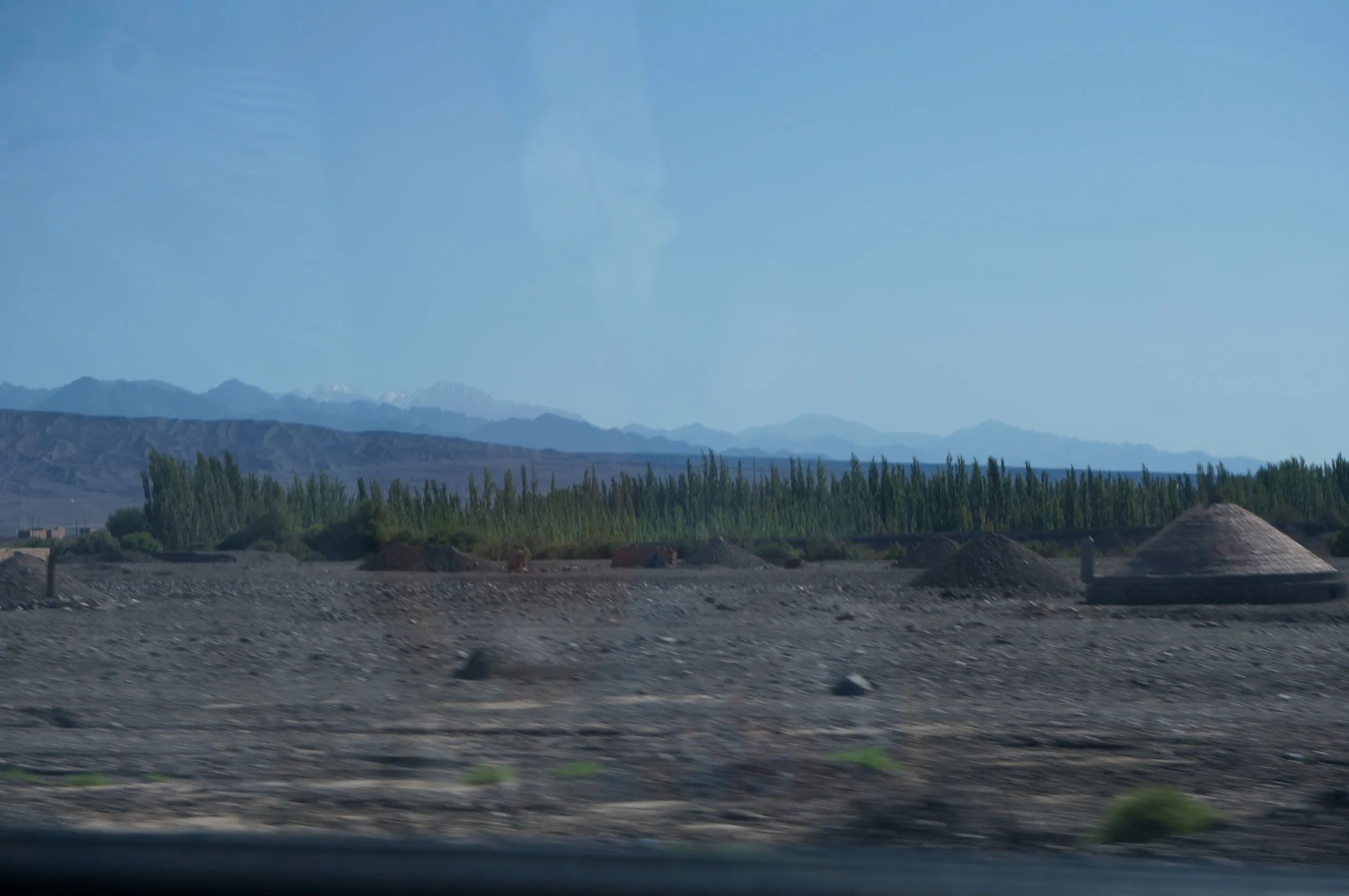 大河沿鎮から交河故城へ向け出発