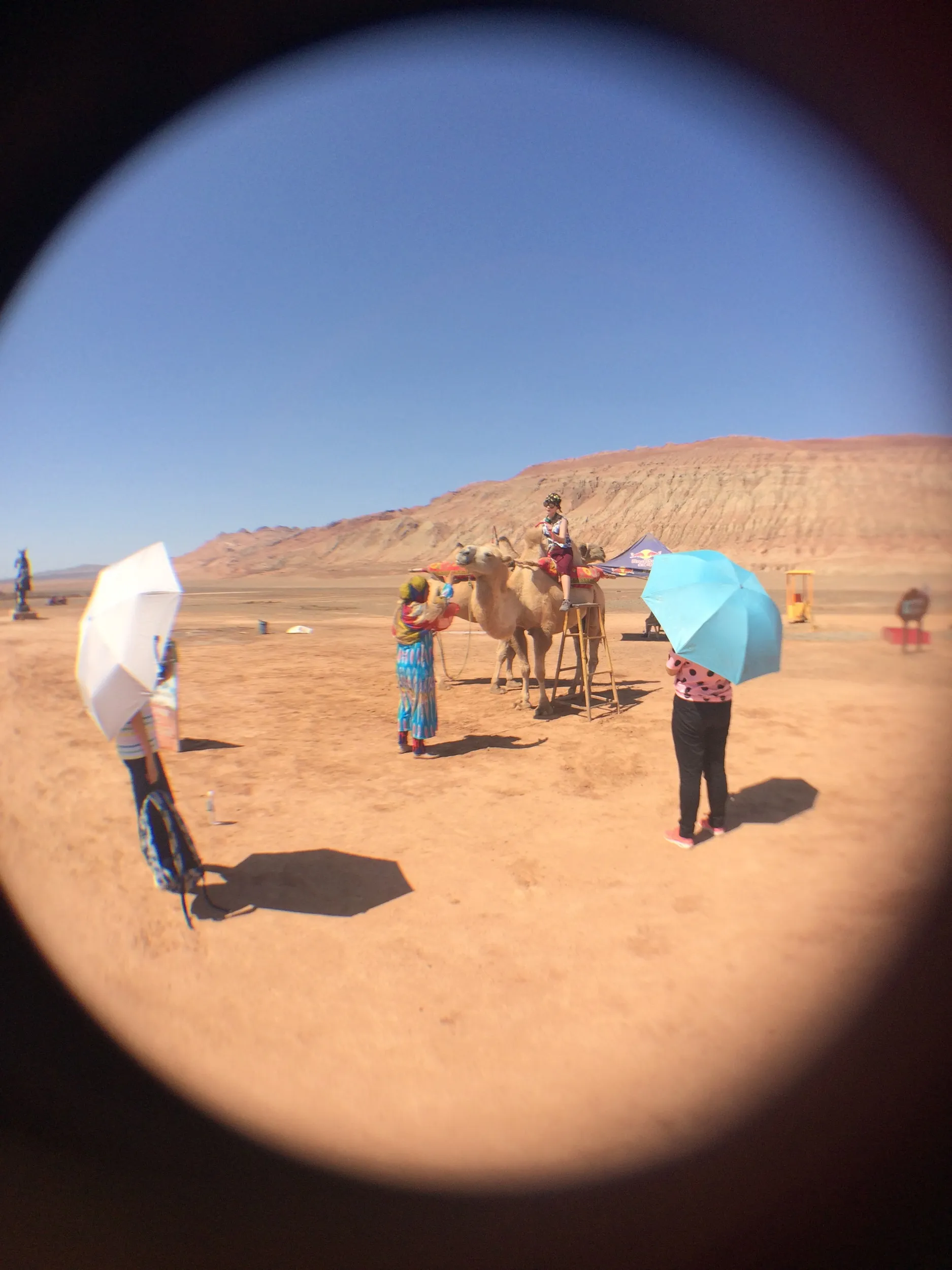 火焔山を目の前に望む