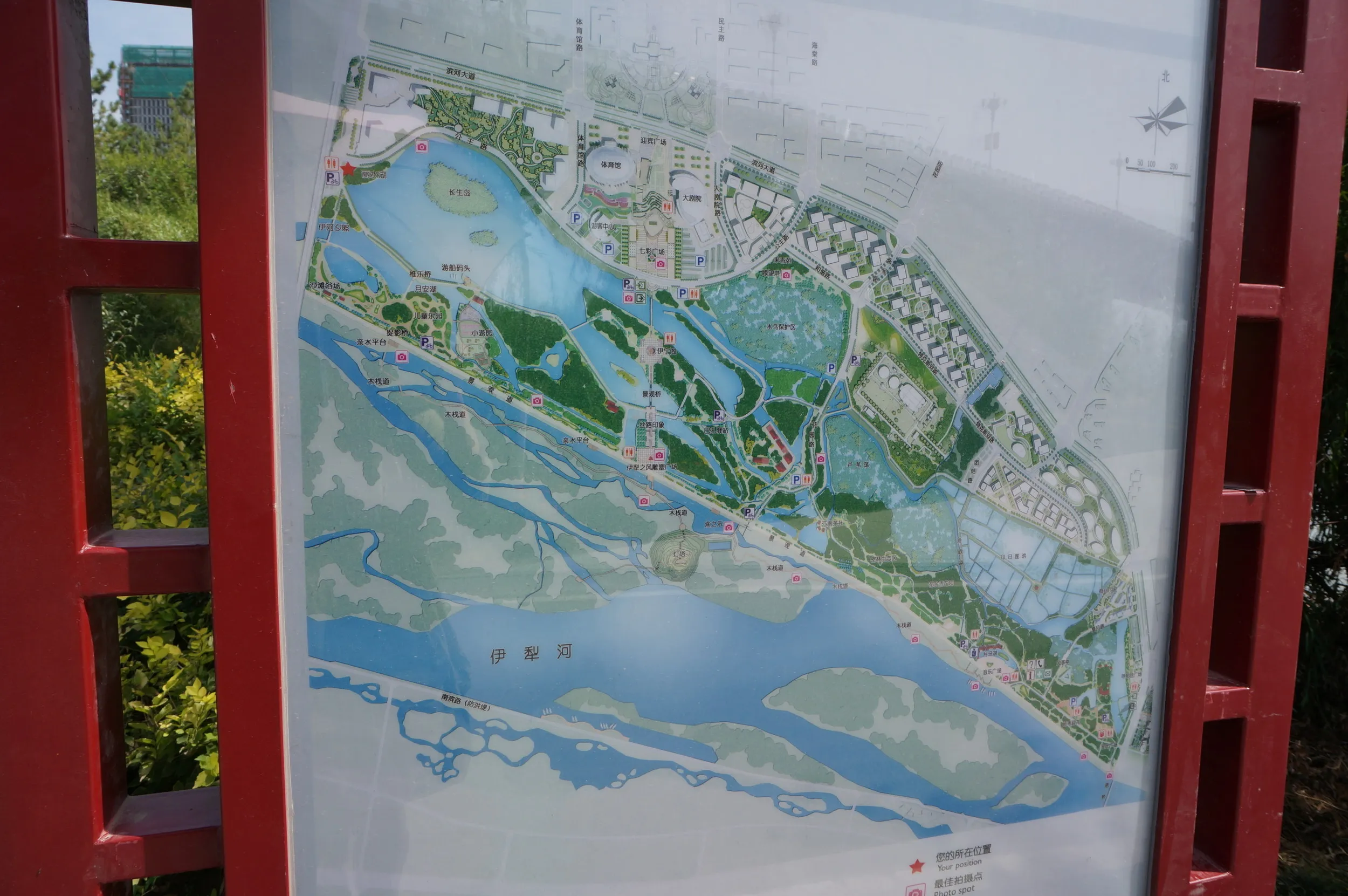 旅行景観区周辺の鳥瞰図