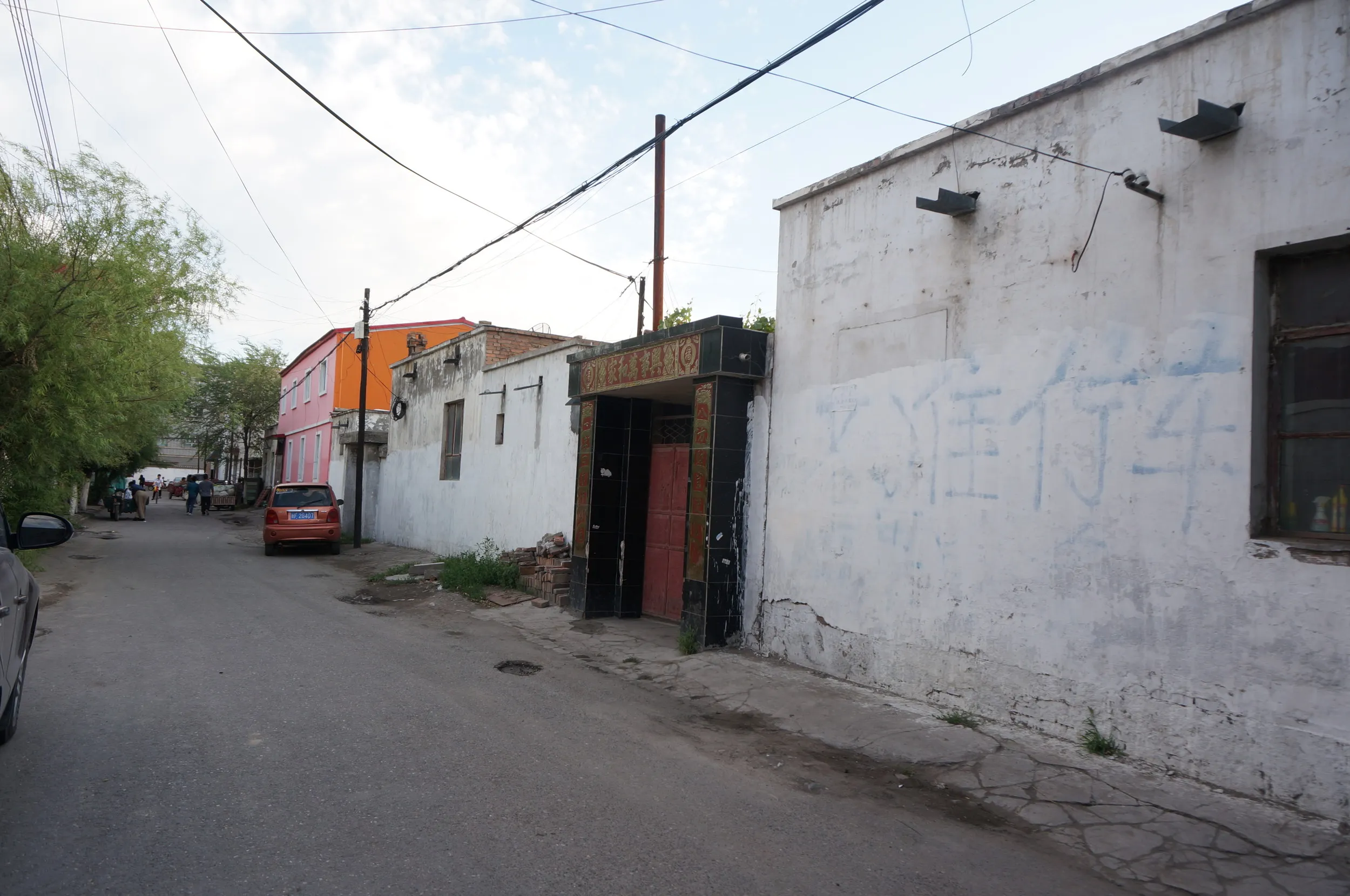 軍墾路便民市場付近の街並み