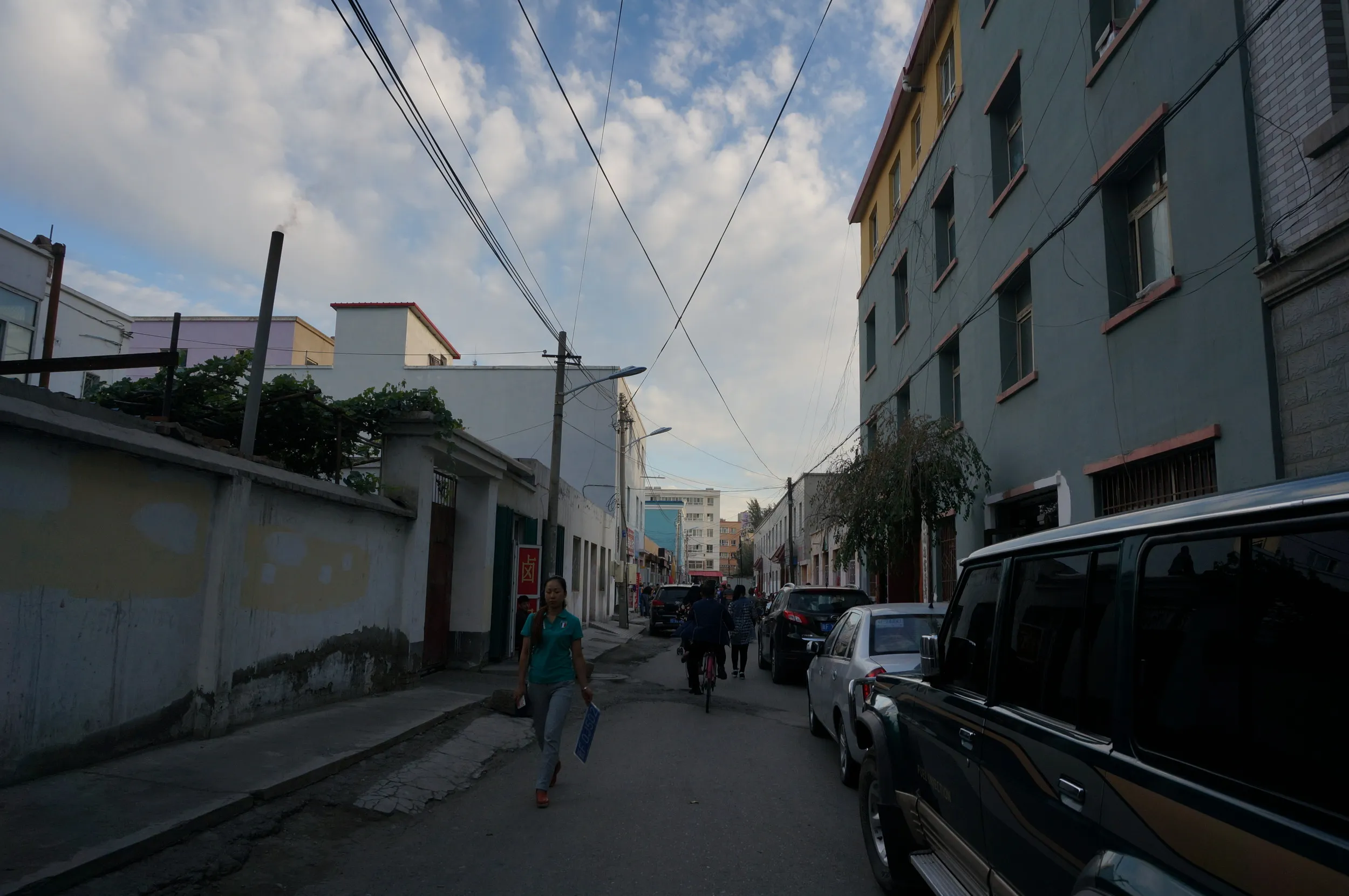 軍墾路便民市場付近の街並み