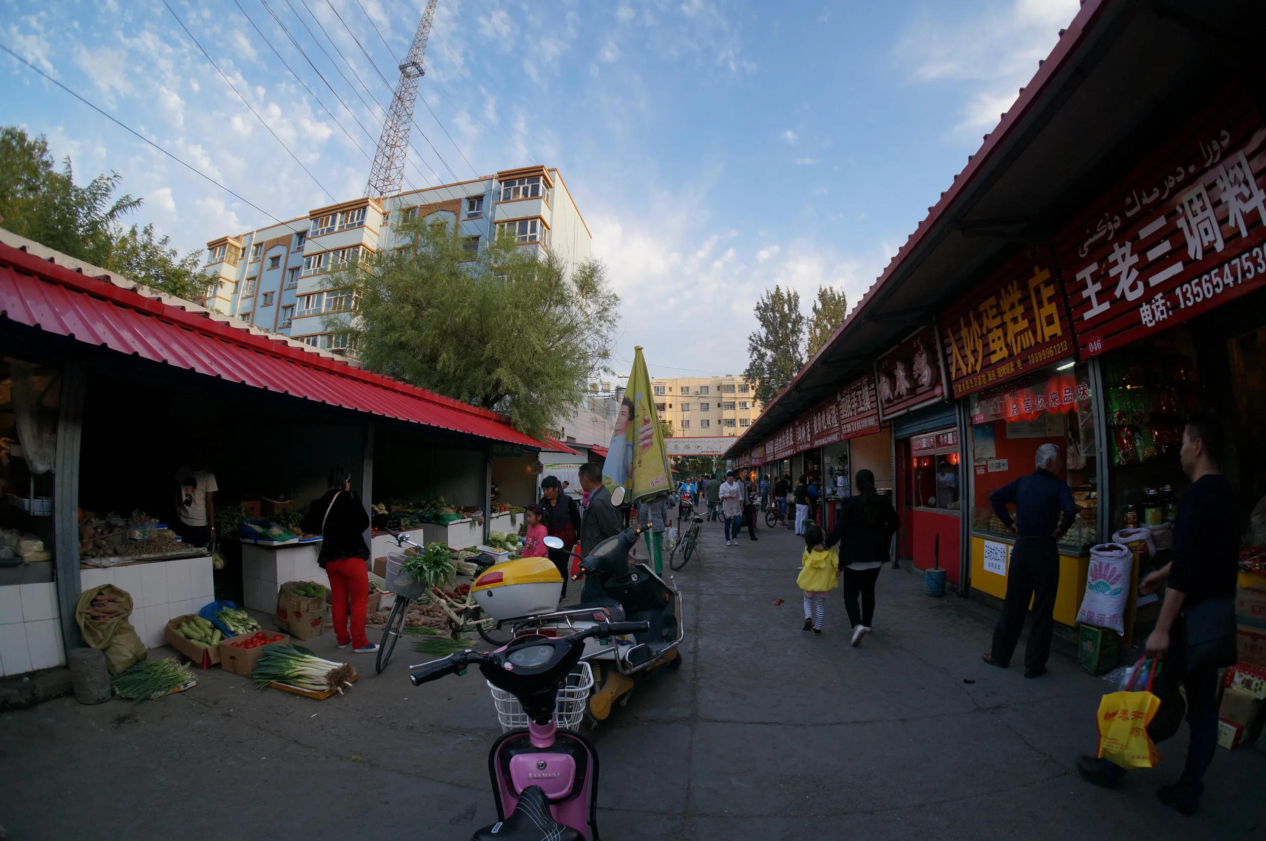 軍墾路便民市場の風景