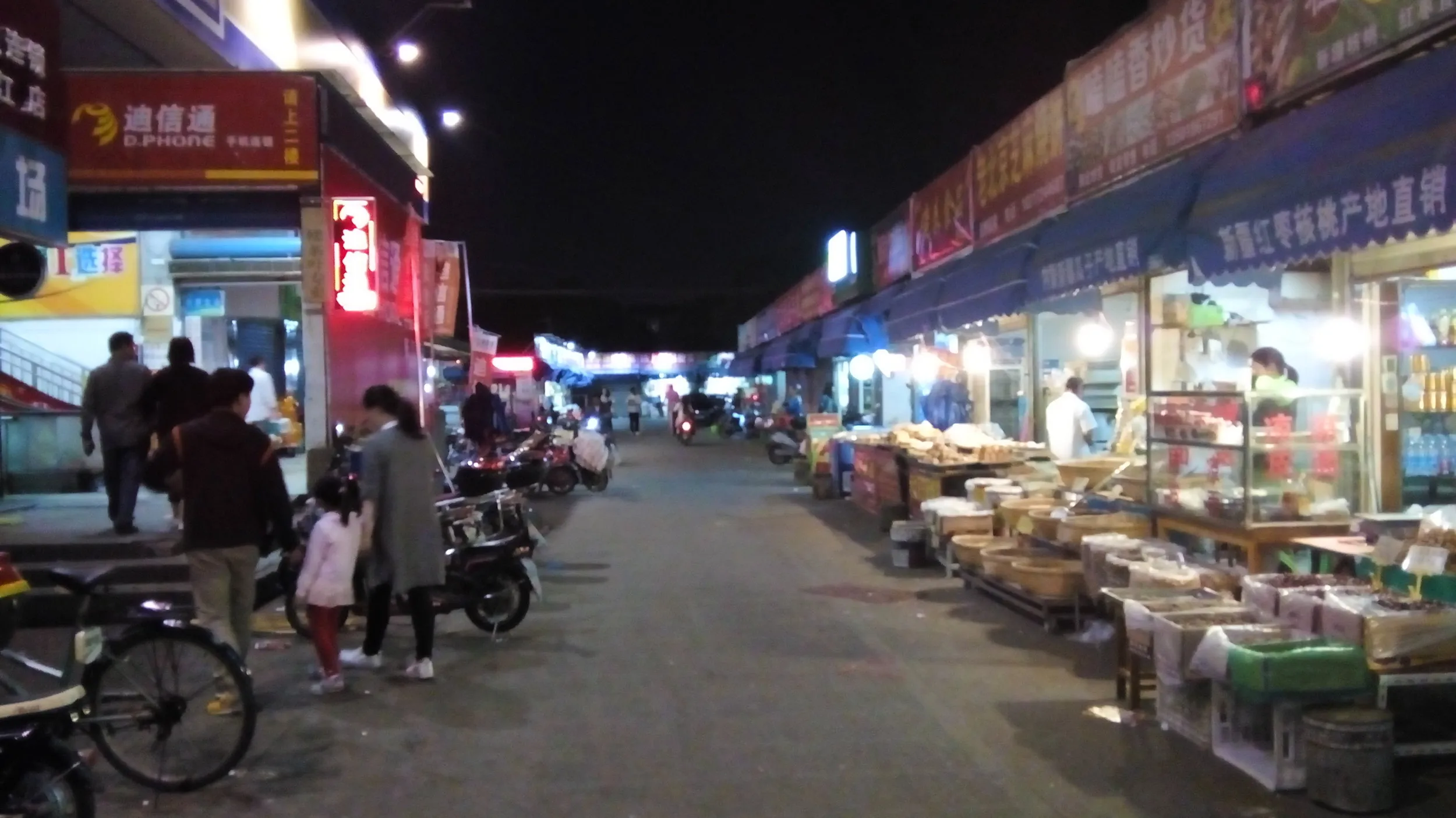 仕事終わりの散歩風景