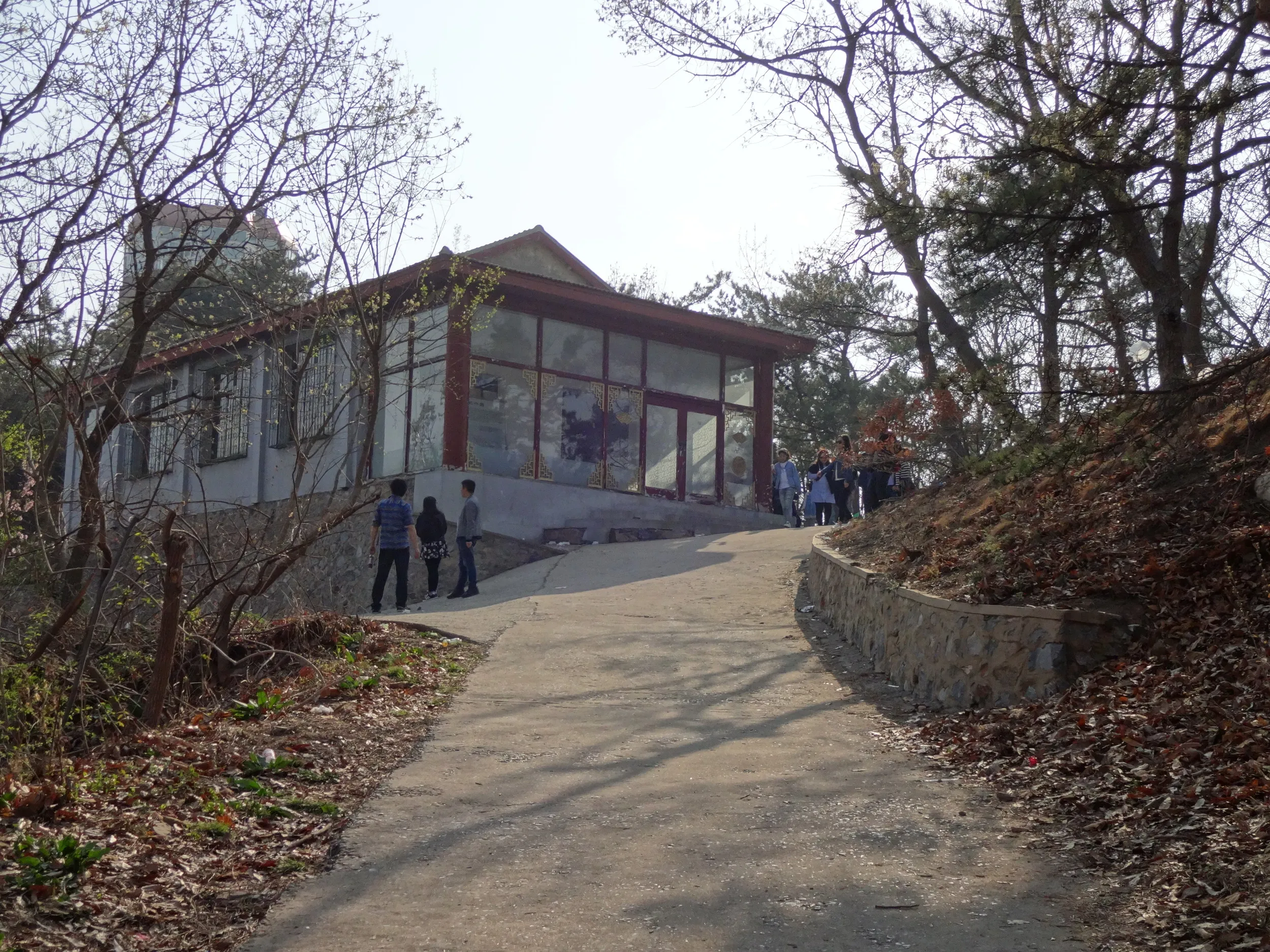 観測所への分かれ道