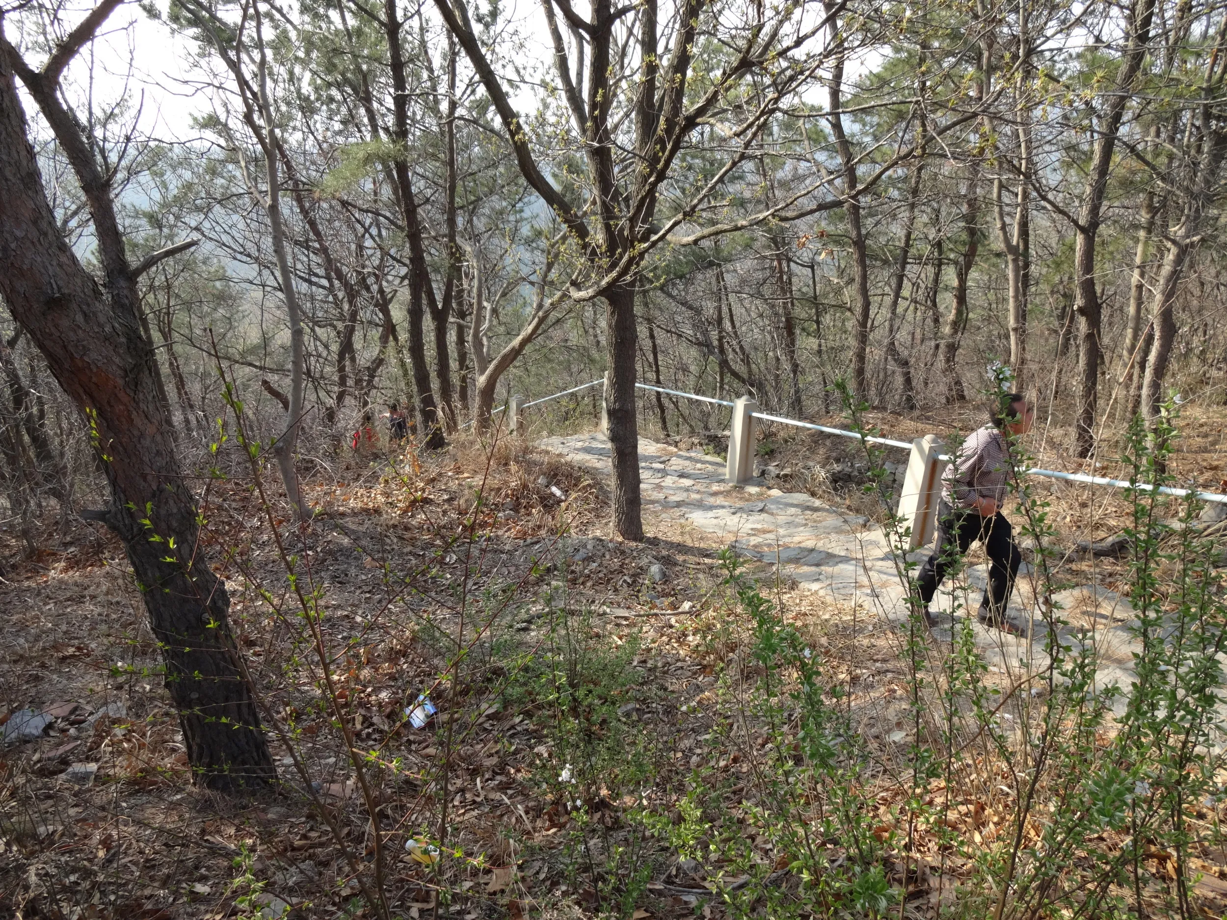 別の場所から登ってくる人