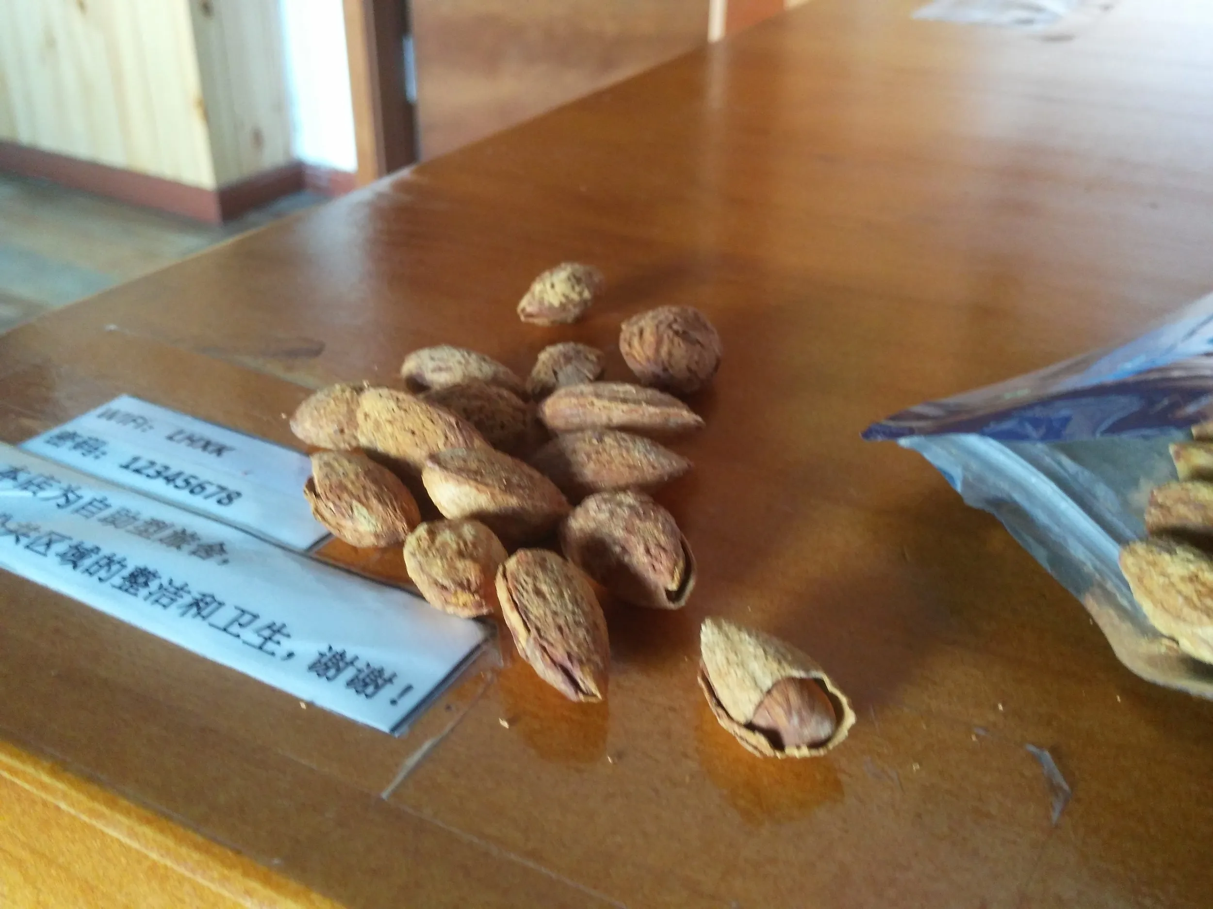 アーモンドを食す