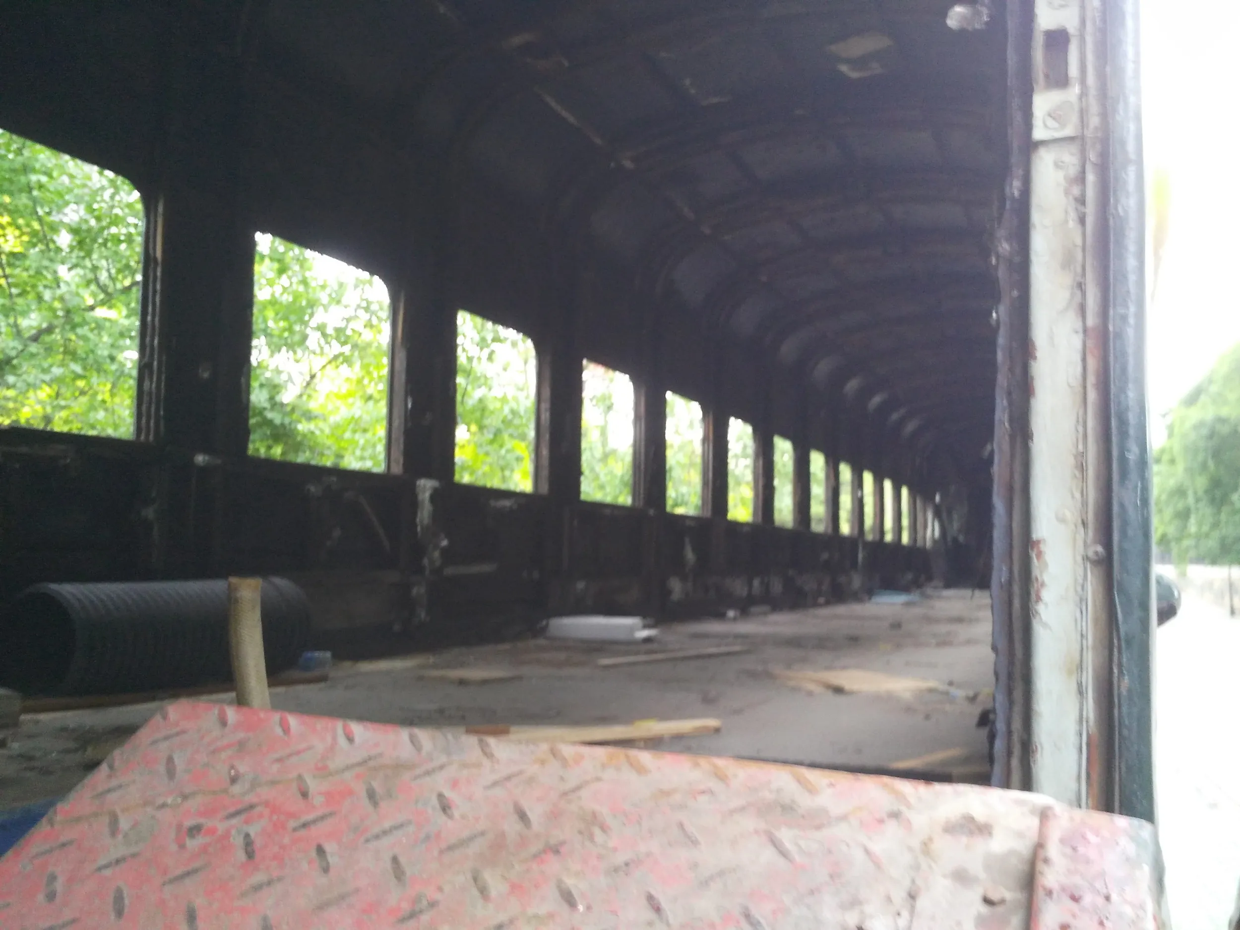 古い列車の車両