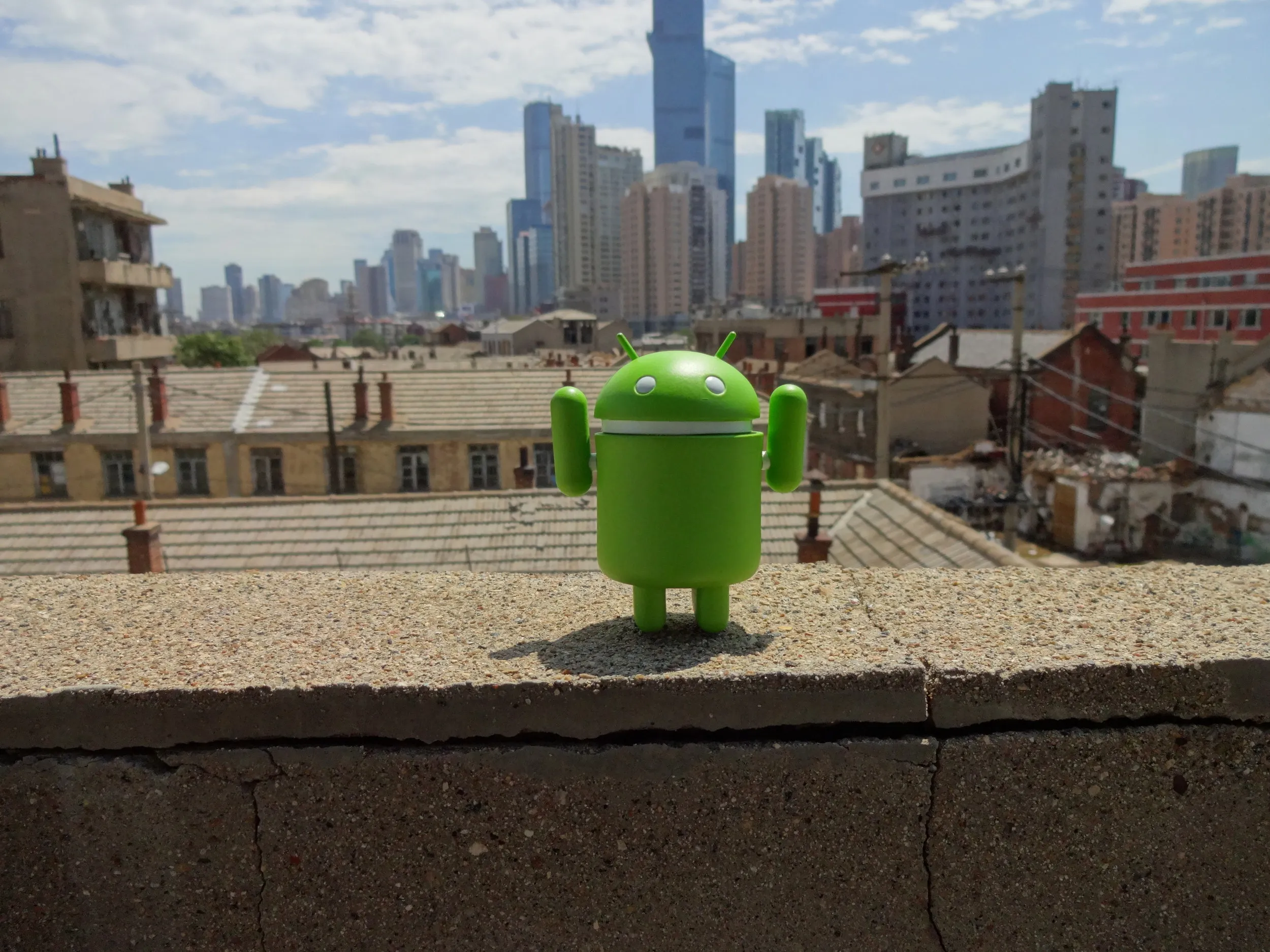 屋上でドロイド君