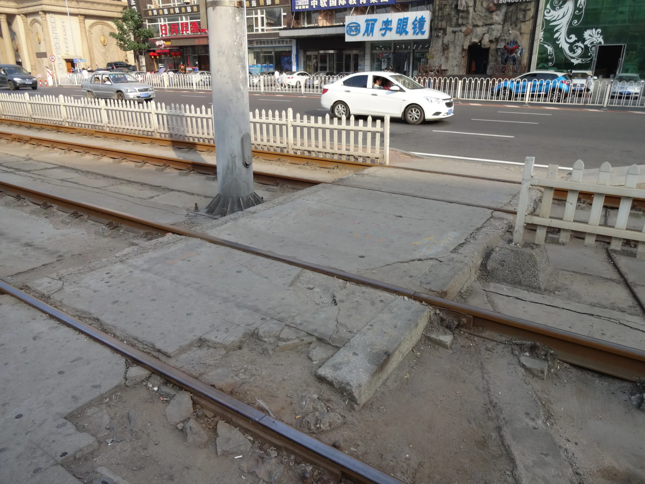 年季の入った線路