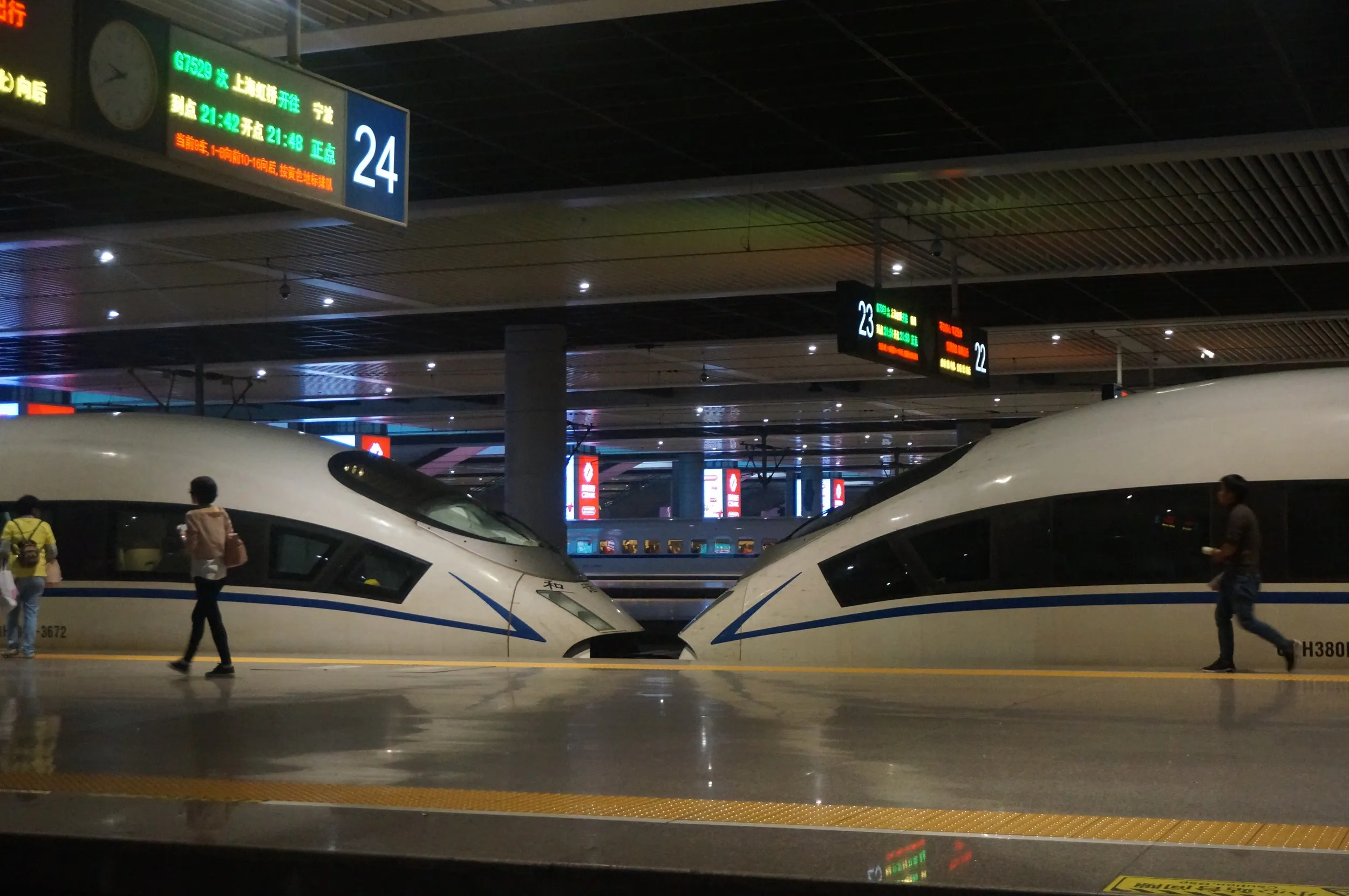 夜行列車の風景