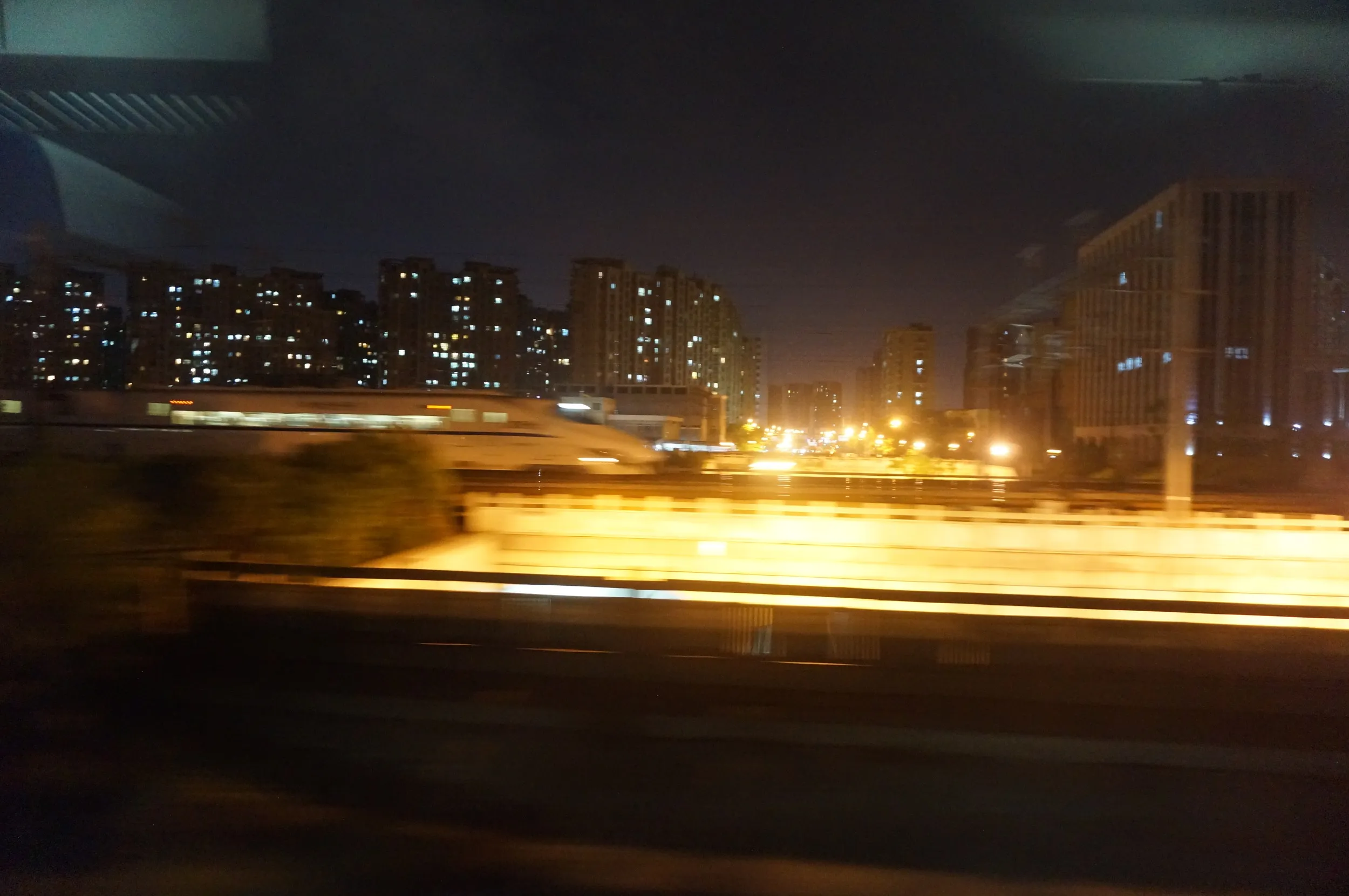 夜行列車の風景