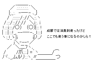 成都では消臭剤使った