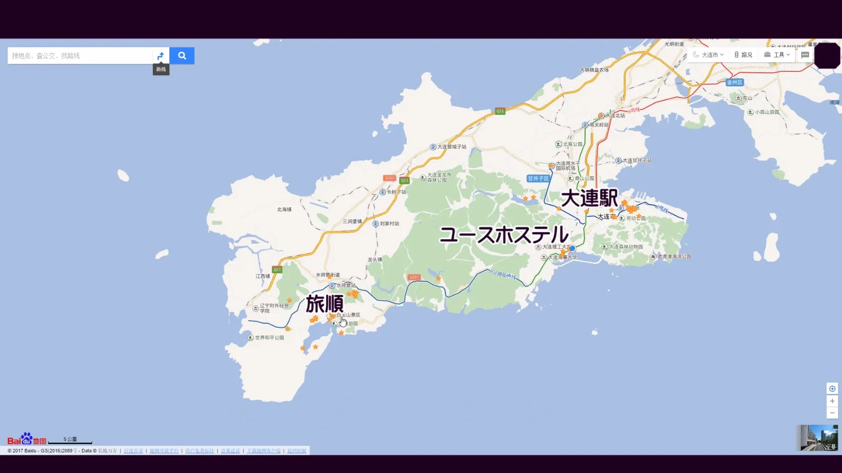 今回の行き先の地図