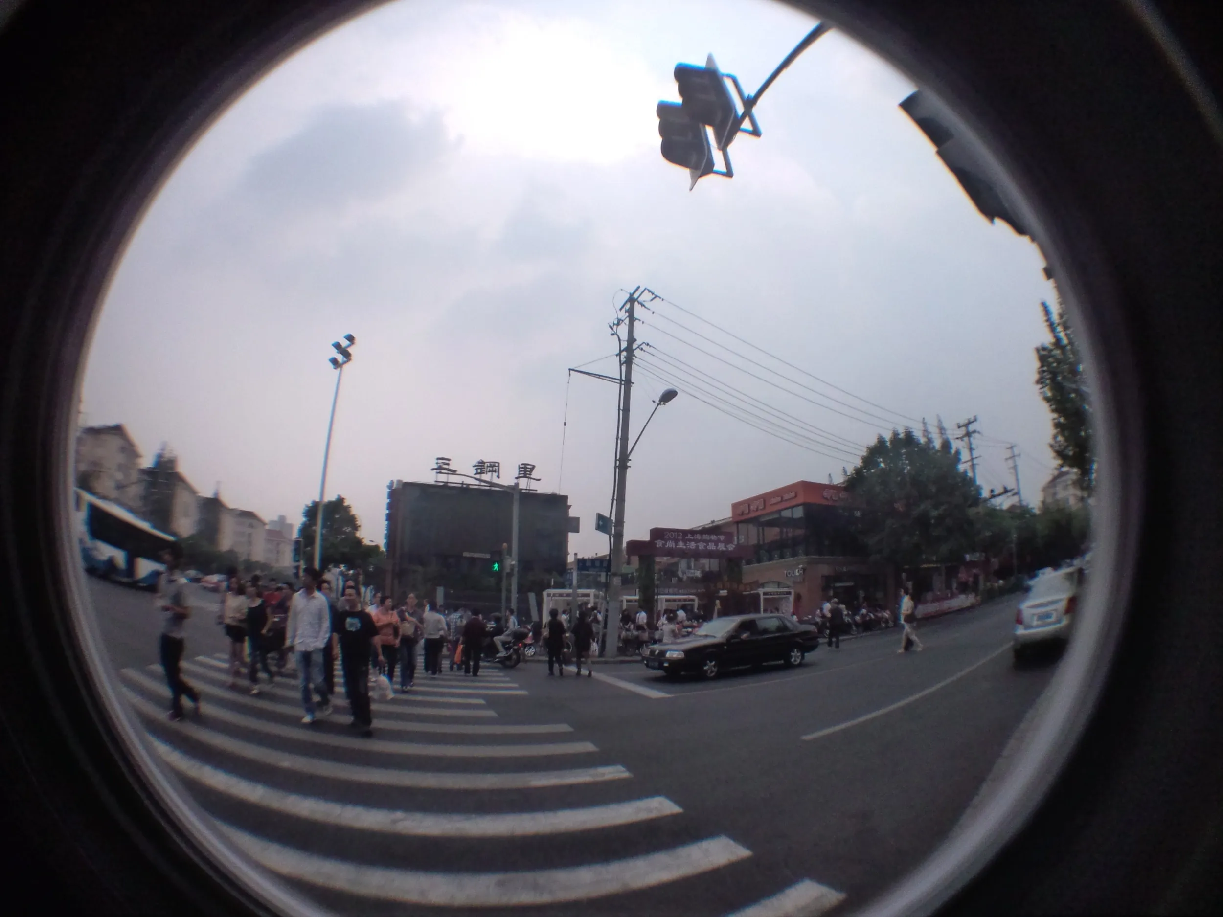 上鋼二村と上鋼一村付近 魚眼レンズ