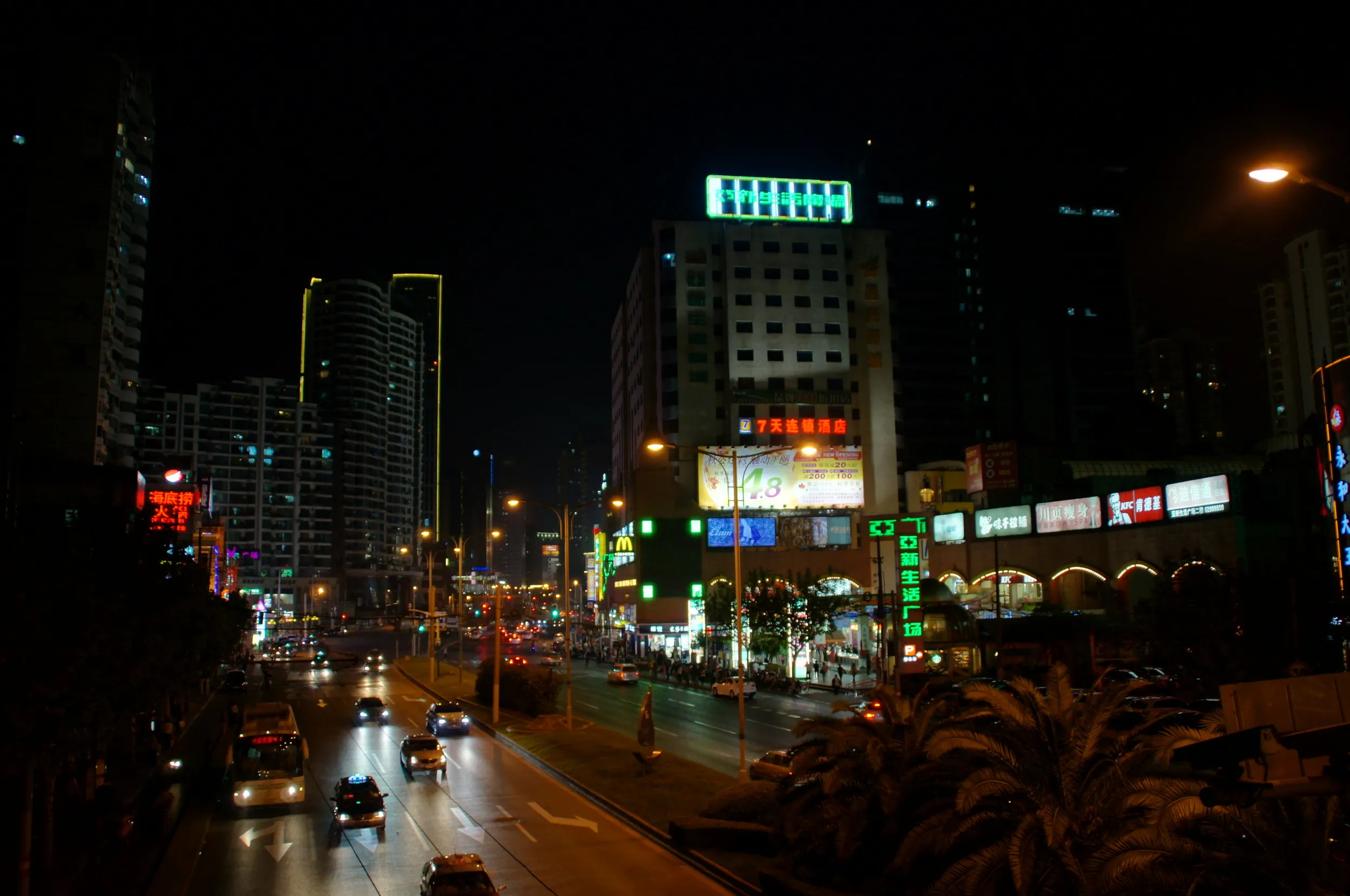 長寿公園付近の夜景