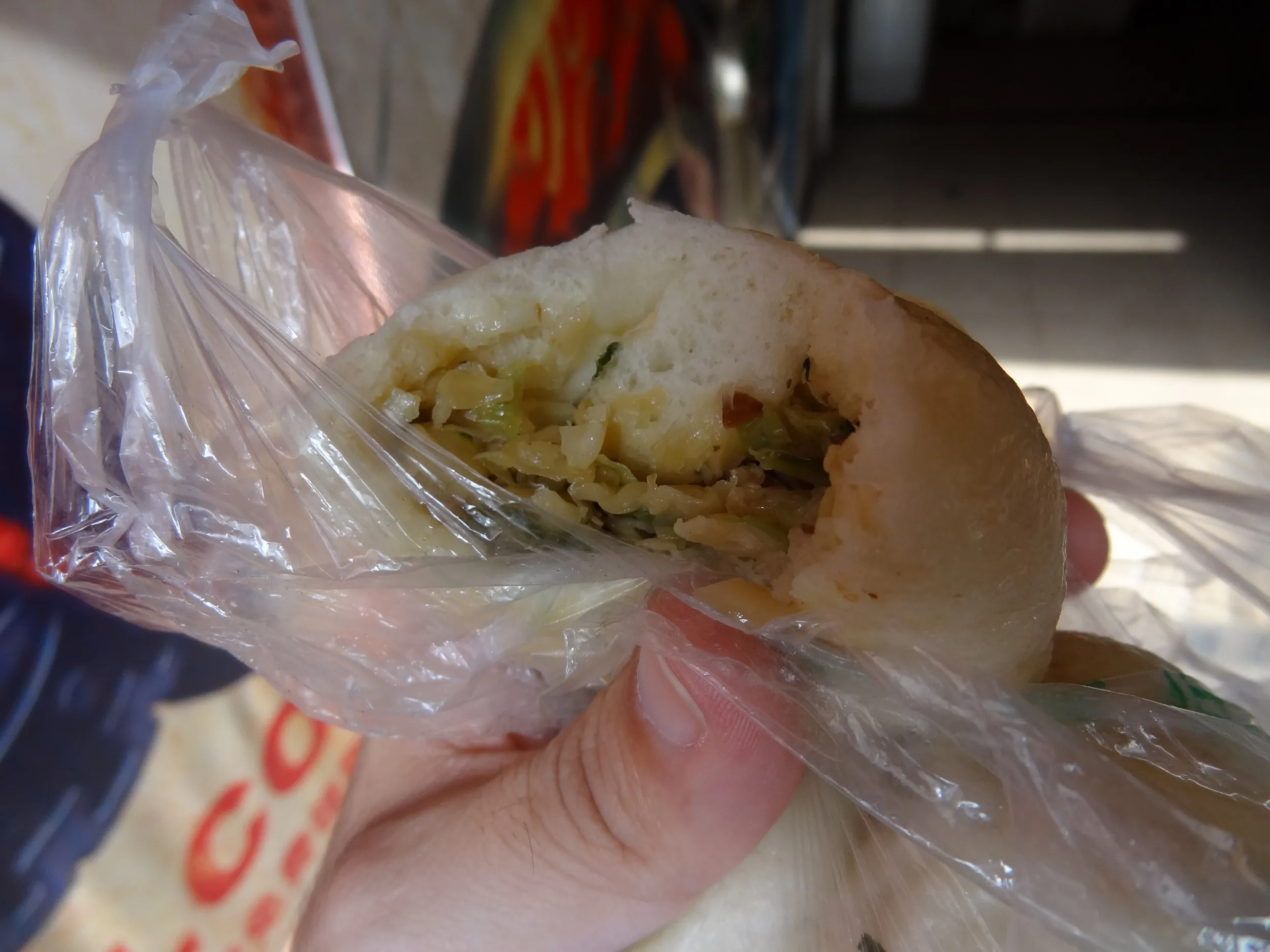 露店の野菜マン