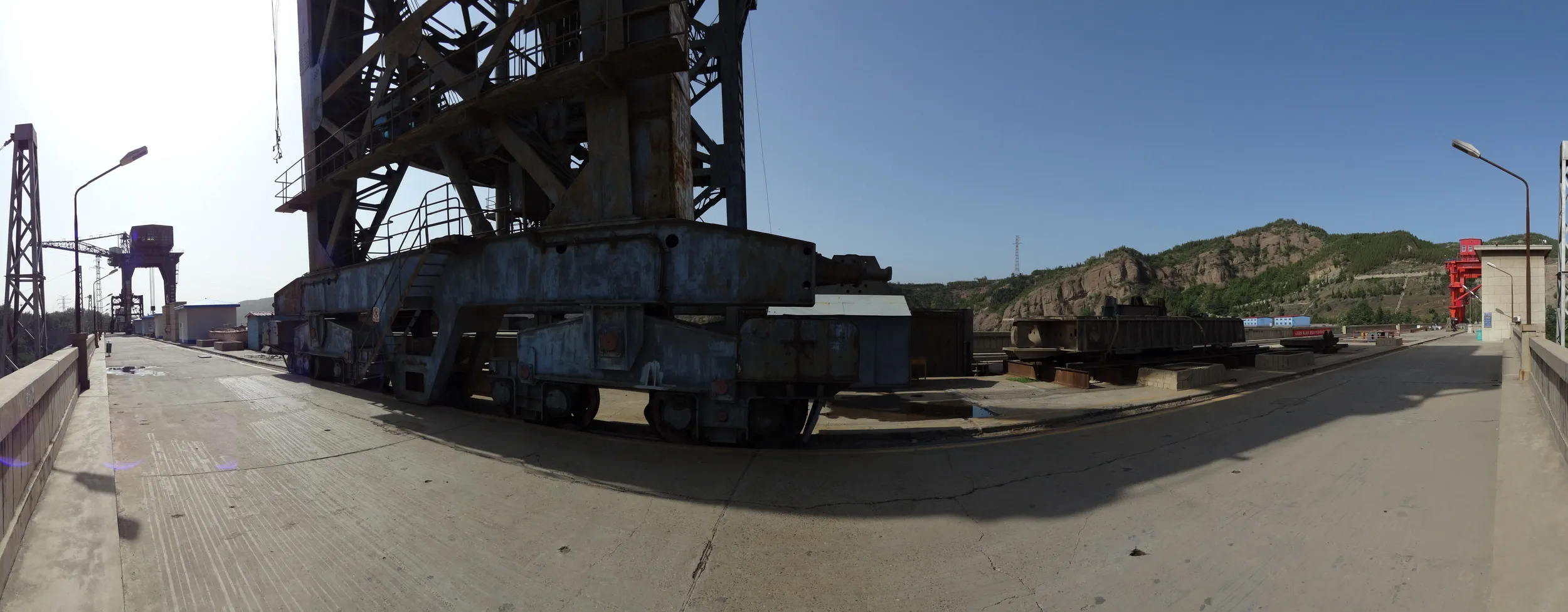 クレーン下のパノラマ撮影