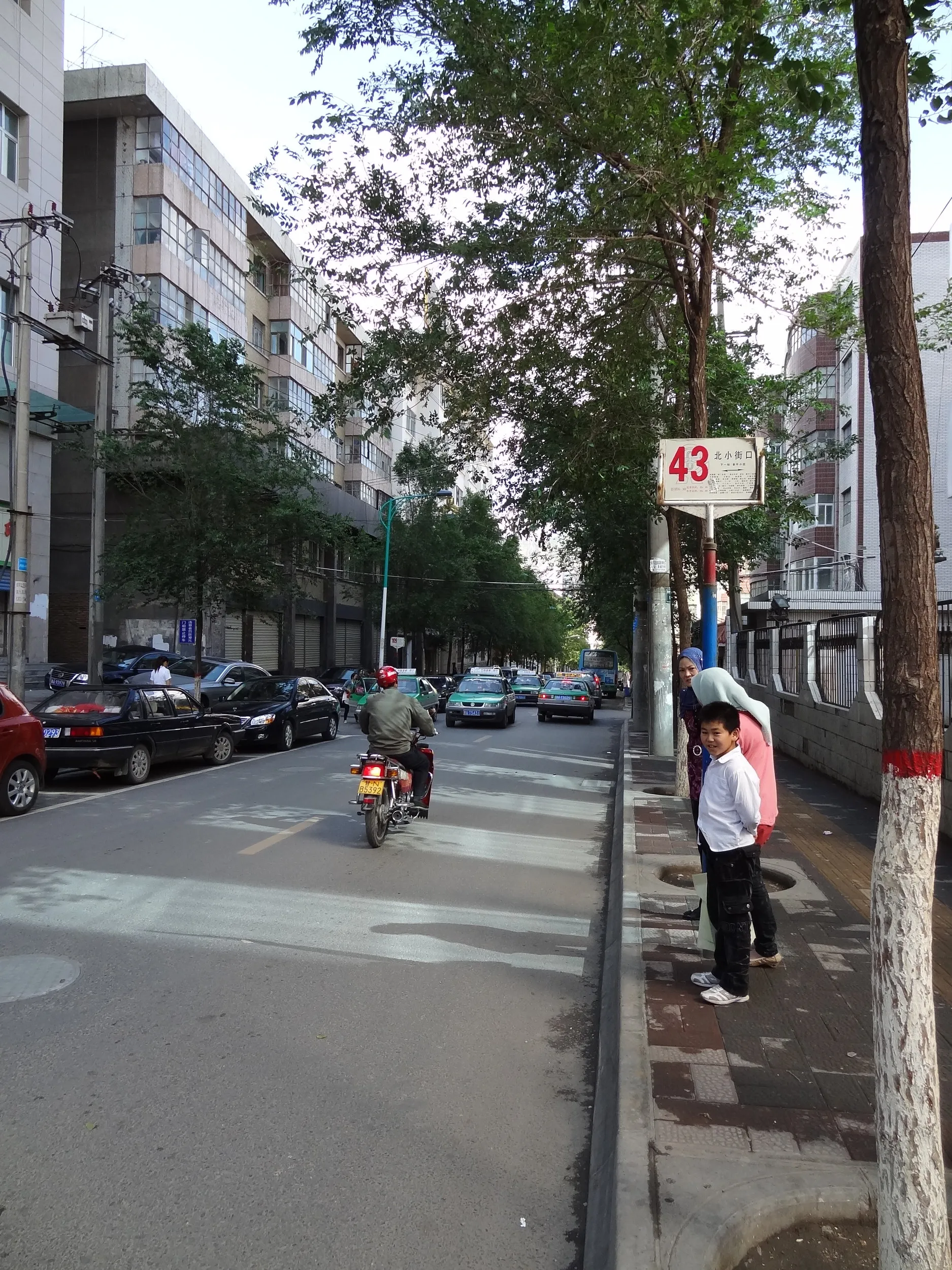 南小街の43路線バス停